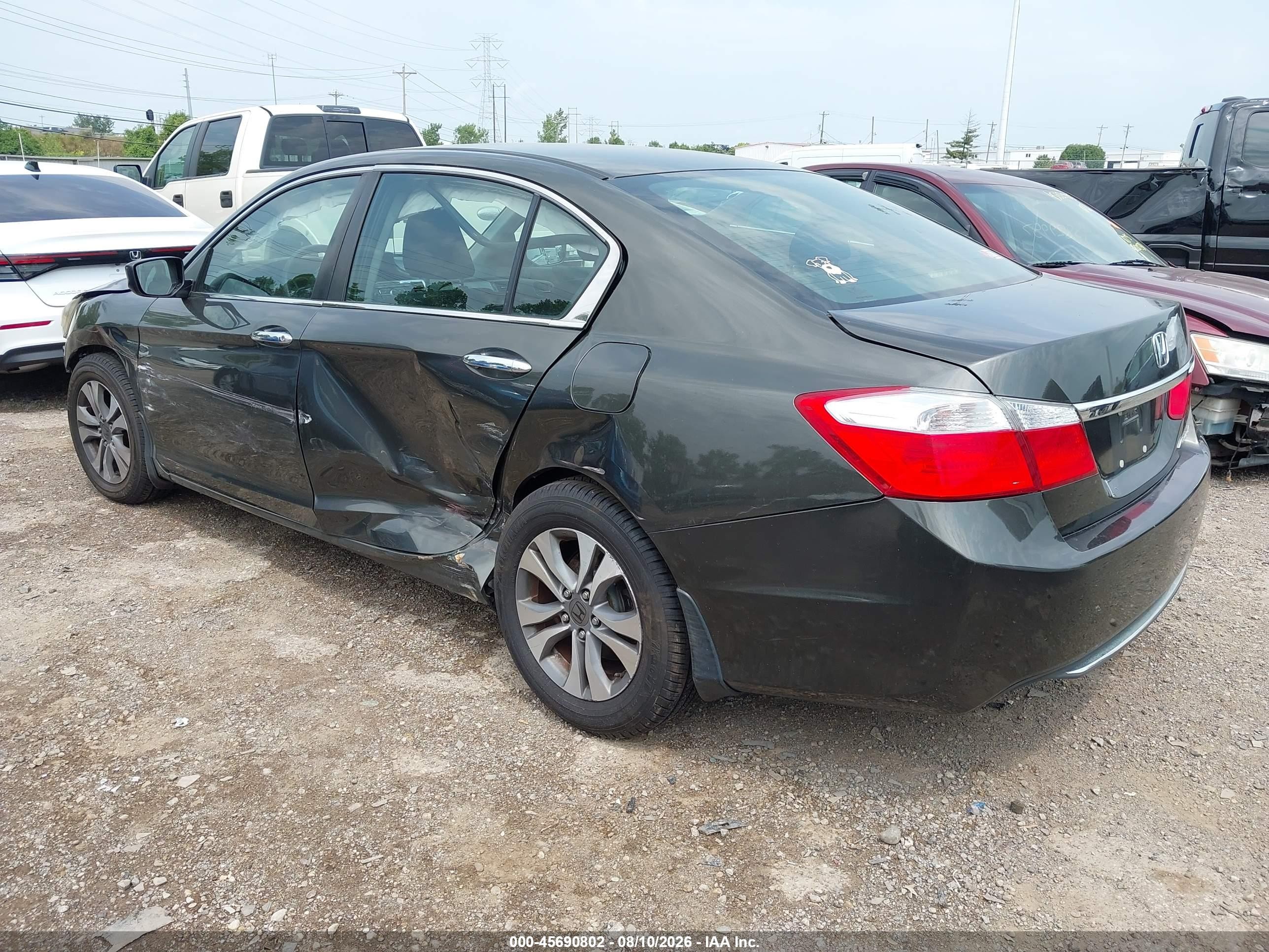 2014 Honda Accord Lx Gray vin: 1HGCR2F3XEA288922