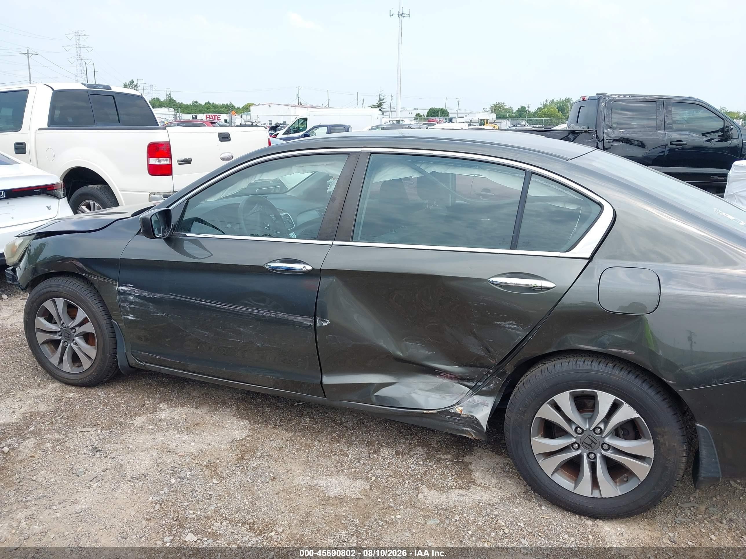 2014 Honda Accord Lx Gray vin: 1HGCR2F3XEA288922