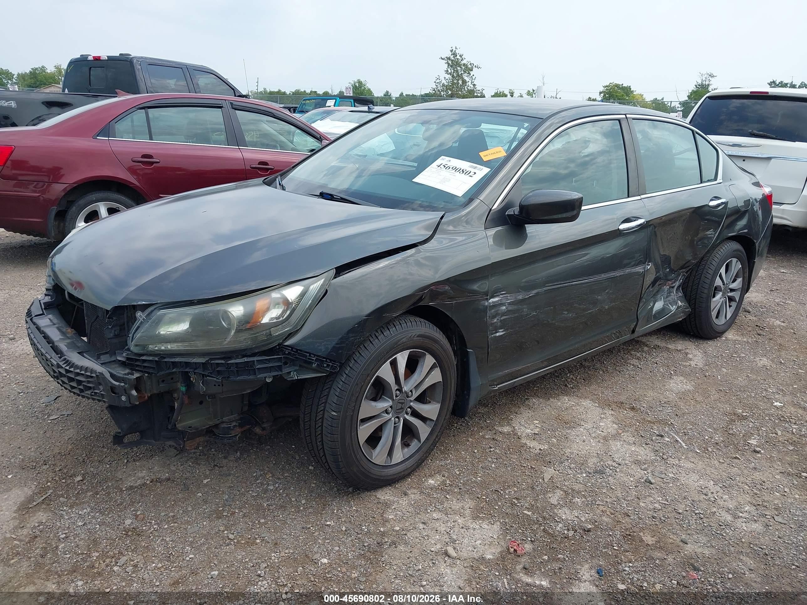 2014 Honda Accord Lx Gray vin: 1HGCR2F3XEA288922