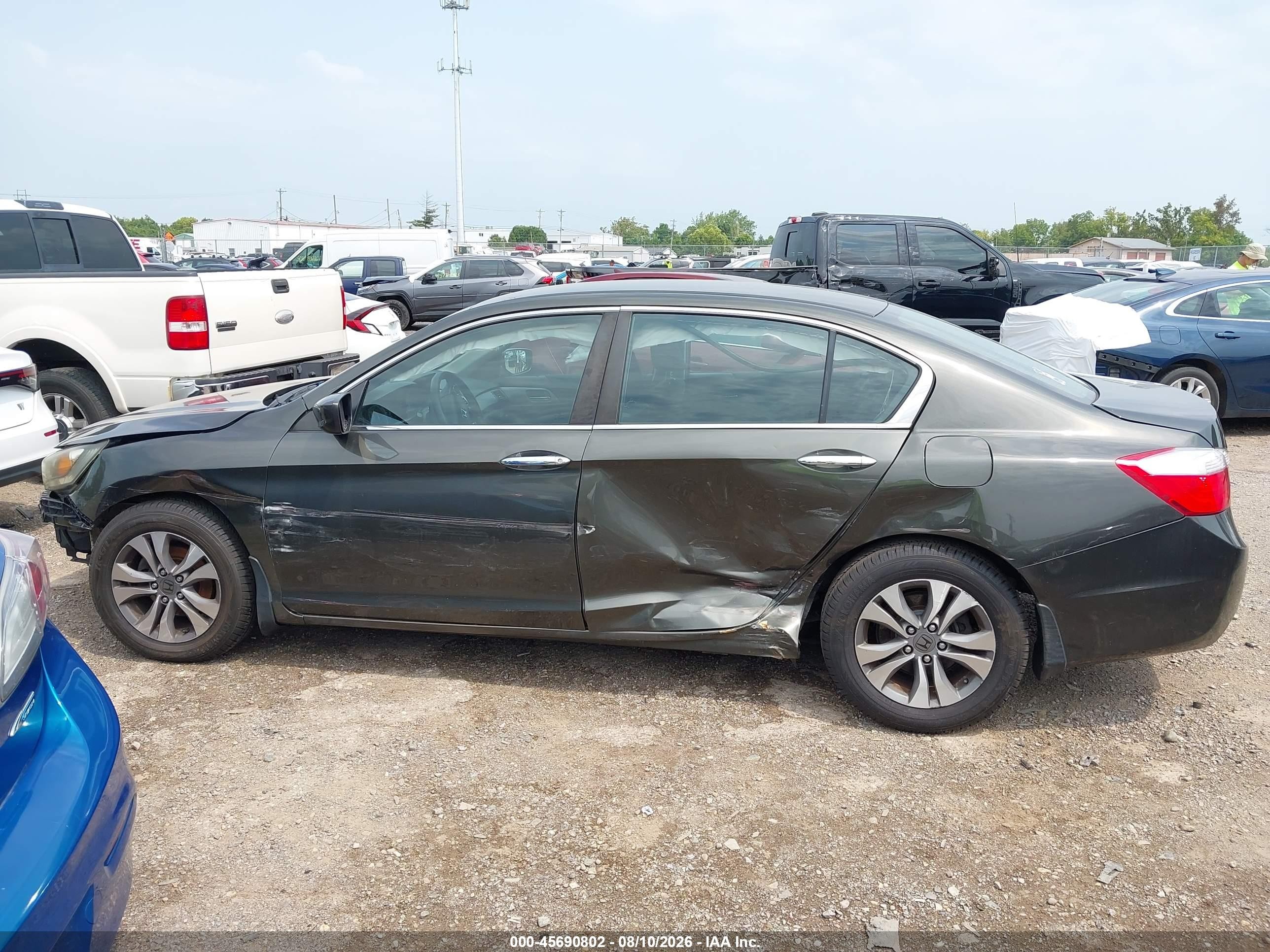 2014 Honda Accord Lx Gray vin: 1HGCR2F3XEA288922