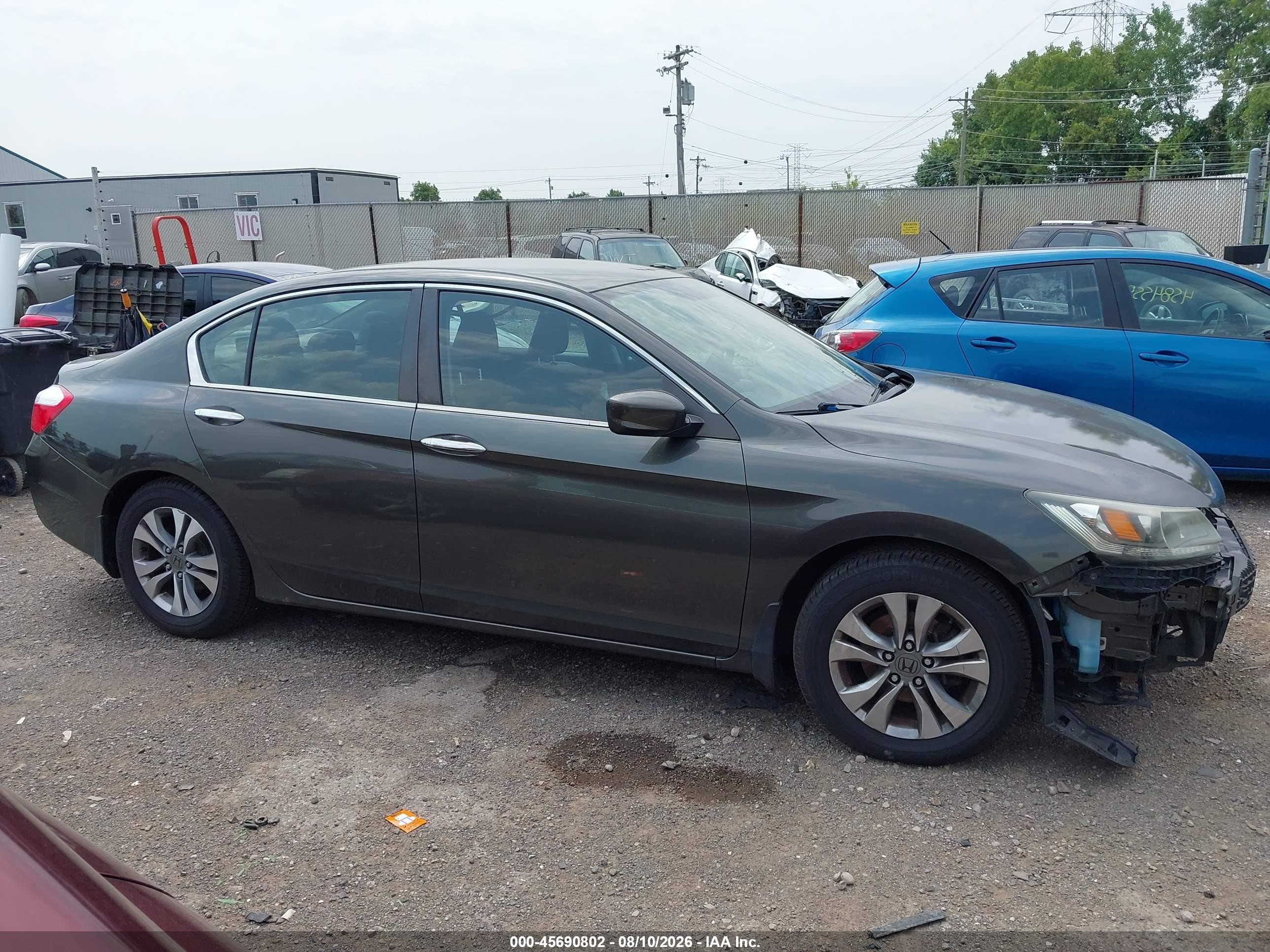 2014 Honda Accord Lx Gray vin: 1HGCR2F3XEA288922