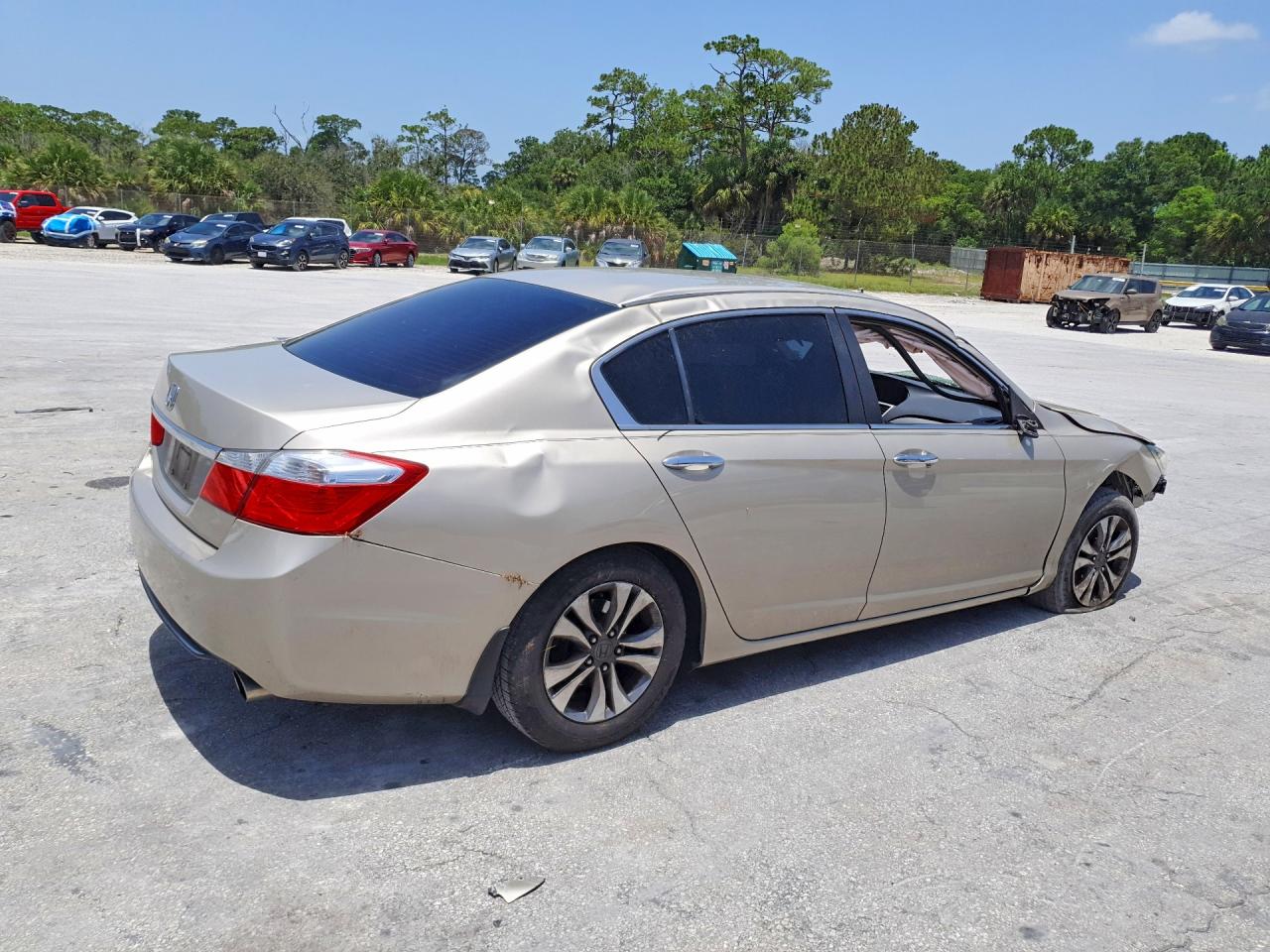 2014 Honda Accord Lx Tan vin: 1HGCR2F3XEA307310