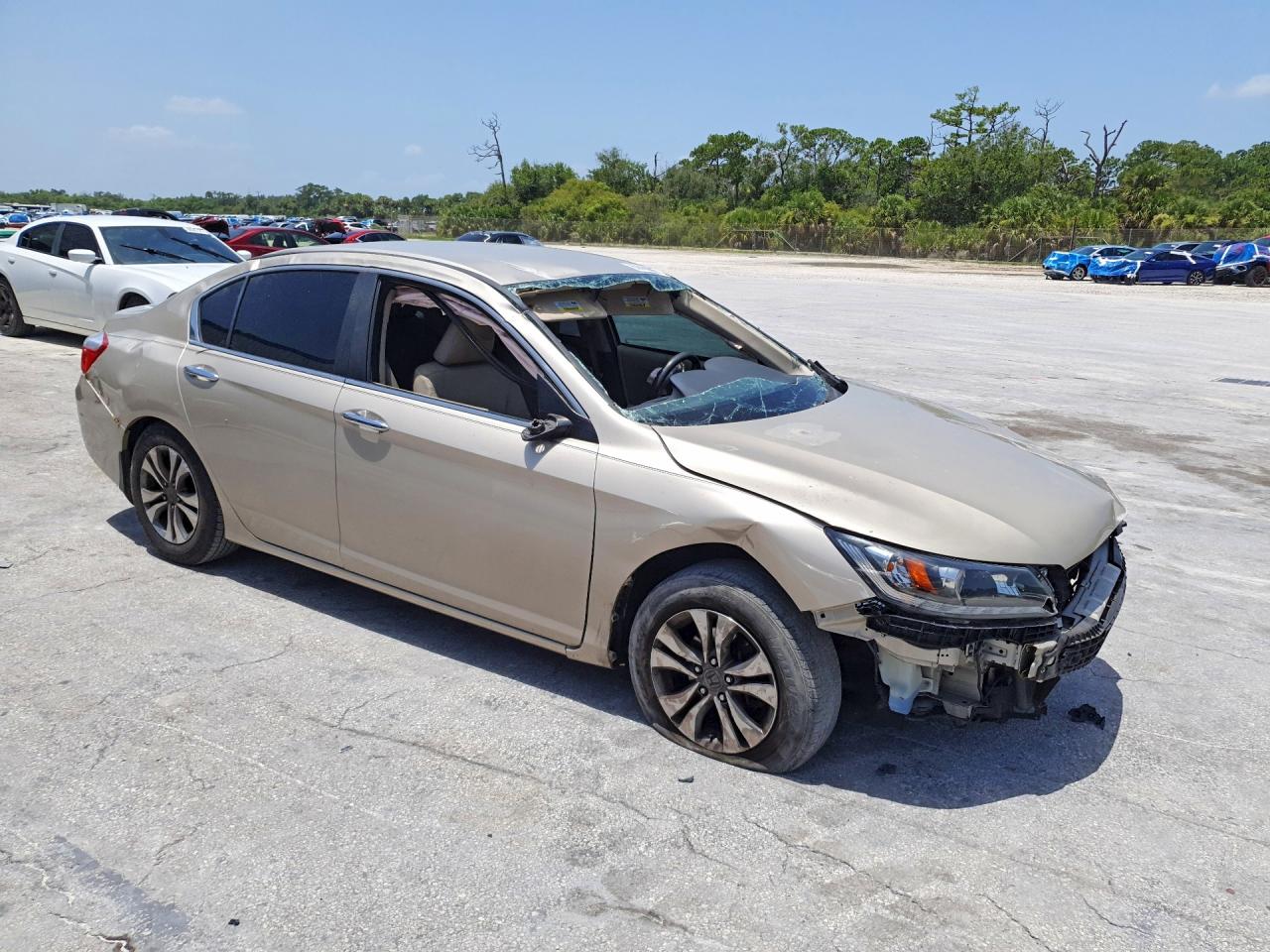 2014 Honda Accord Lx Tan vin: 1HGCR2F3XEA307310