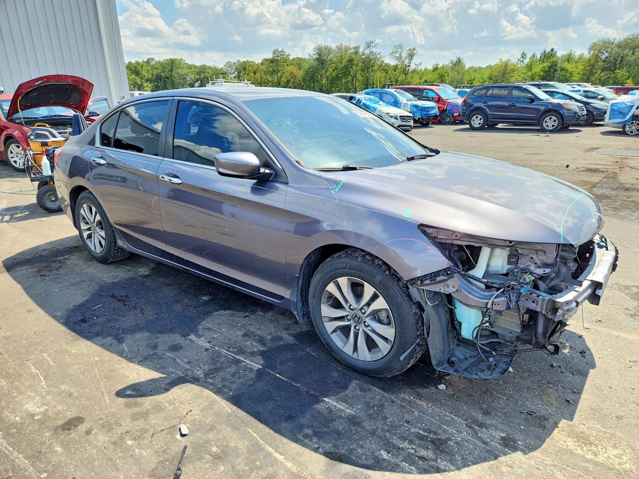 2015 Honda Accord Lx Gray vin: 1HGCR2F3XFA013097