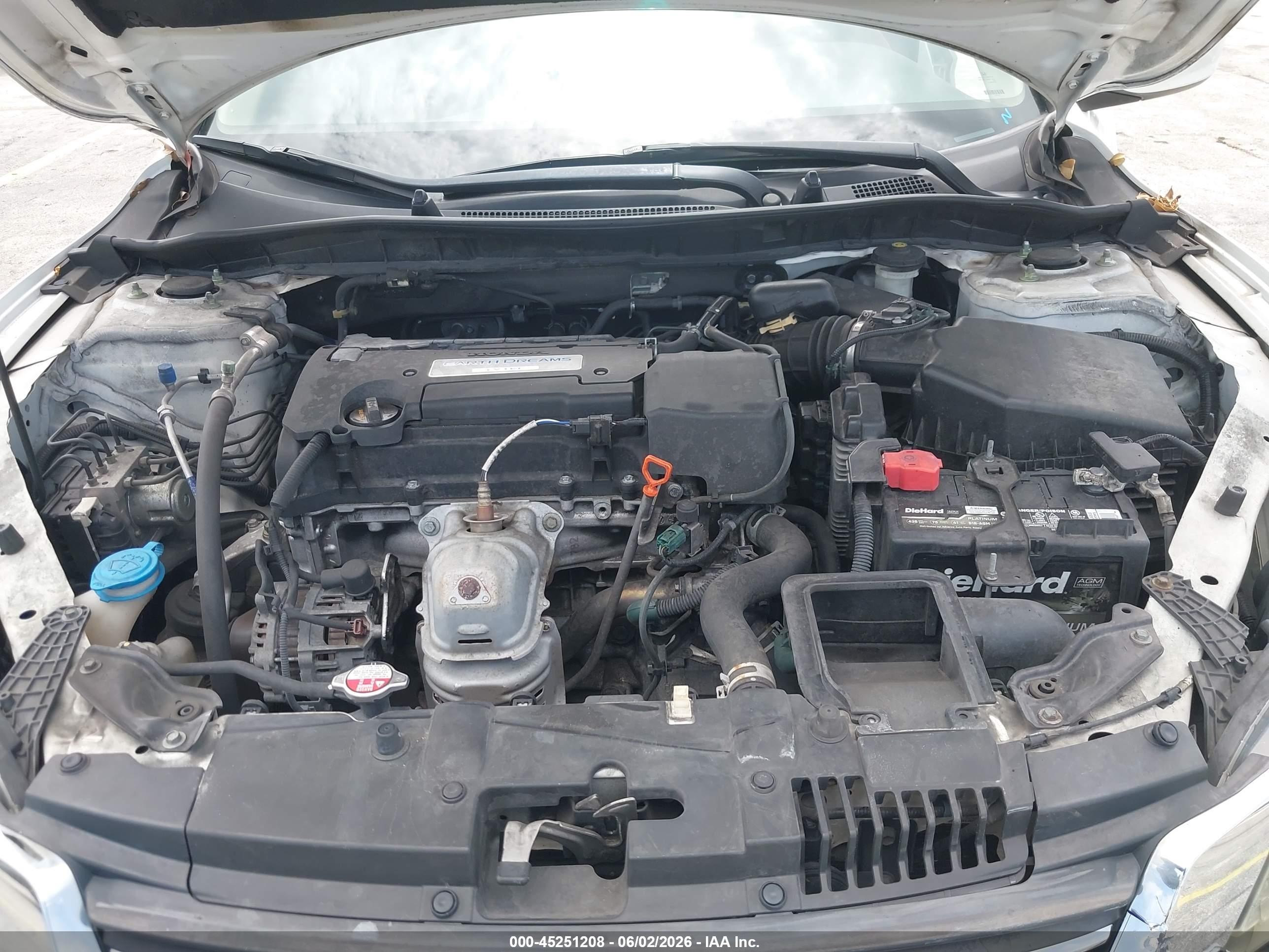 2015 Honda Accord Lx White vin: 1HGCR2F3XFA026108