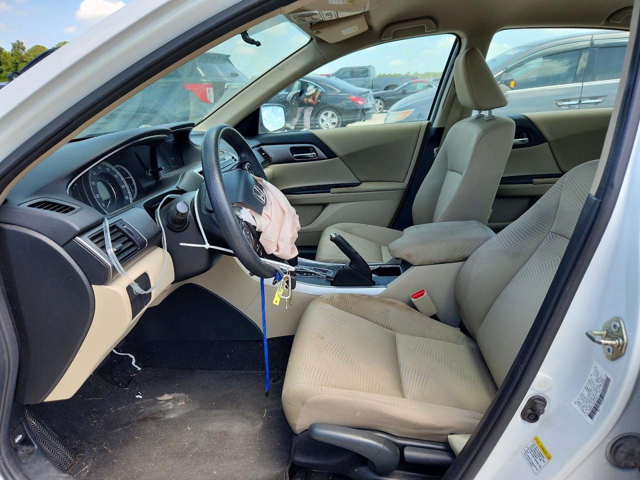 2015 Honda Accord Lx White vin: 1HGCR2F3XFA044690