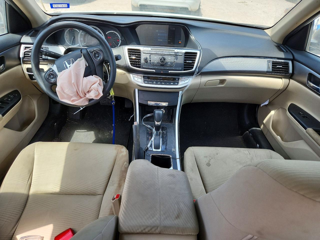 2015 Honda Accord Lx White vin: 1HGCR2F3XFA044690