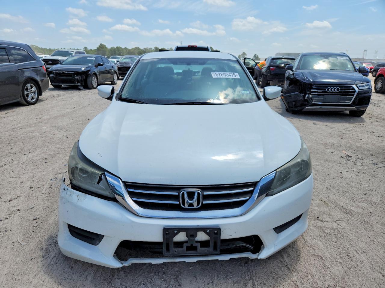 2015 Honda Accord Lx White vin: 1HGCR2F3XFA044690