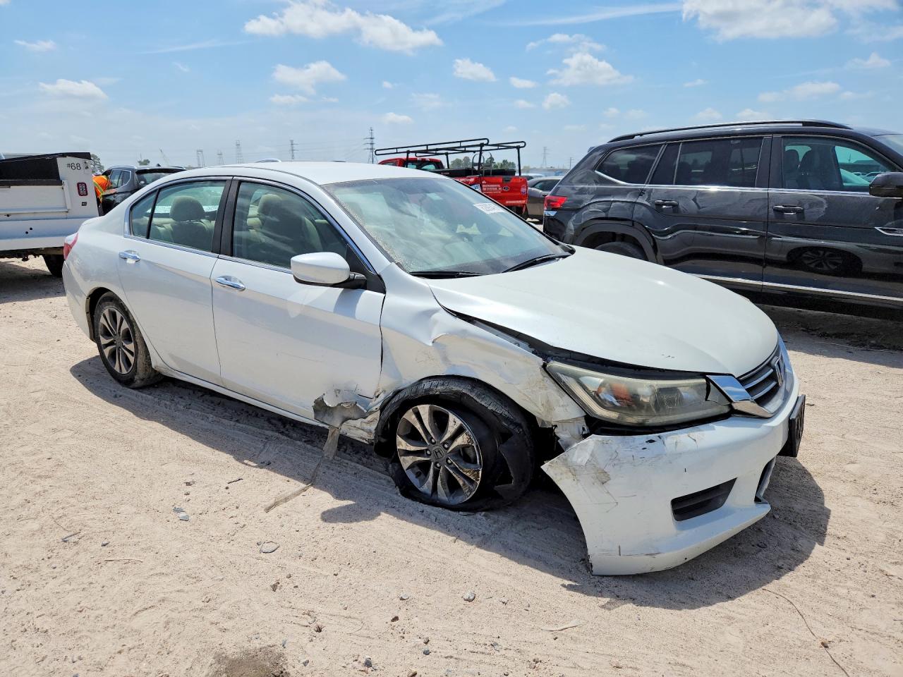 2015 Honda Accord Lx White vin: 1HGCR2F3XFA044690