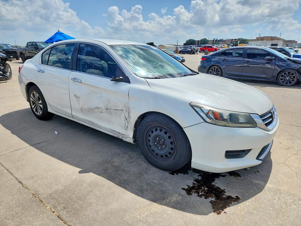 2015 Honda Accord Lx White vin: 1HGCR2F3XFA065300