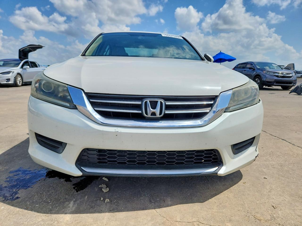 2015 Honda Accord Lx White vin: 1HGCR2F3XFA065300