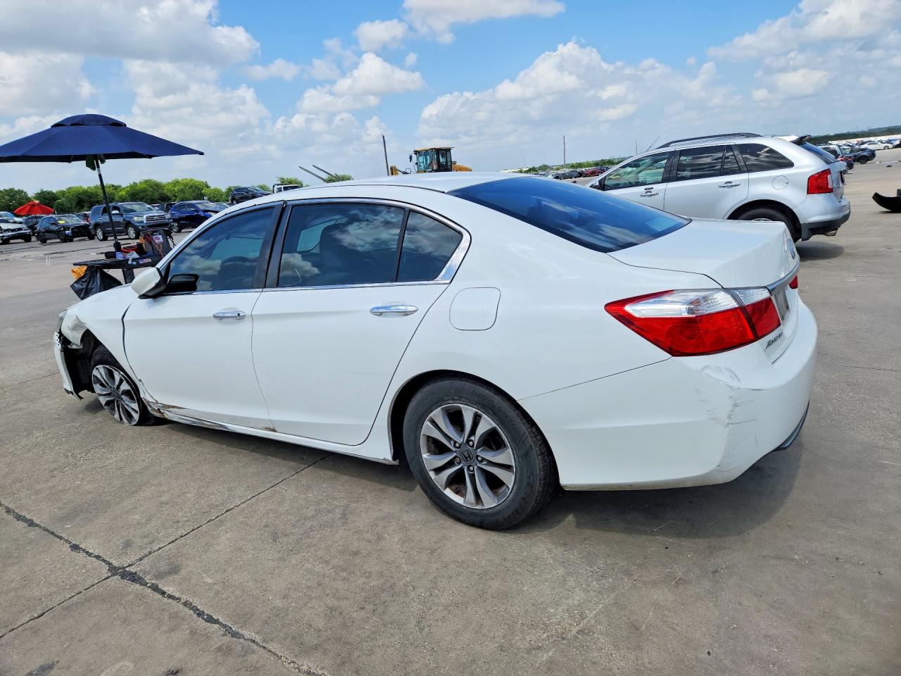 2015 Honda Accord Lx White vin: 1HGCR2F3XFA065300