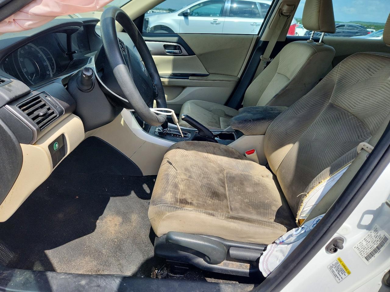 2015 Honda Accord Lx White vin: 1HGCR2F3XFA065300