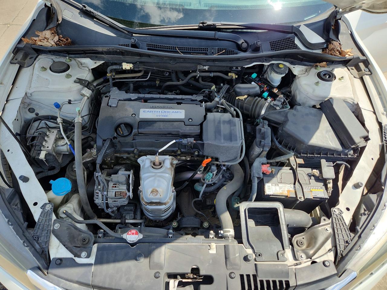 2015 Honda Accord Lx White vin: 1HGCR2F3XFA065300