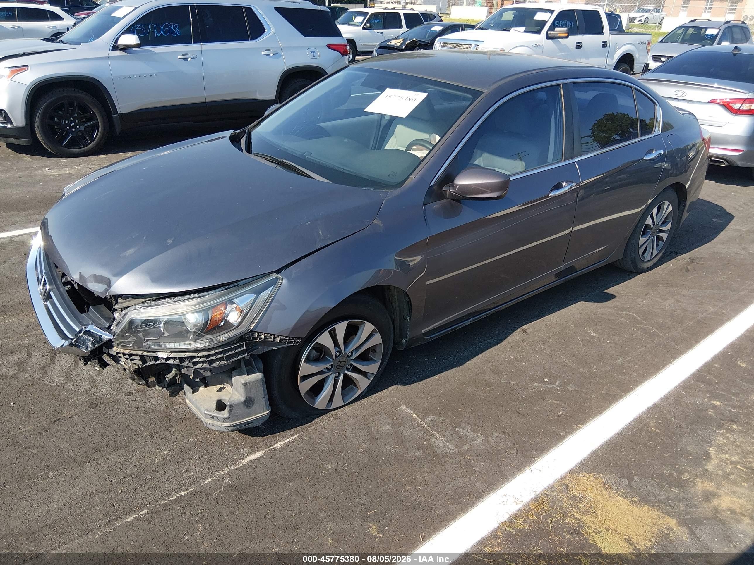 2015 Honda Accord Lx Серый vin: 1HGCR2F3XFA148452