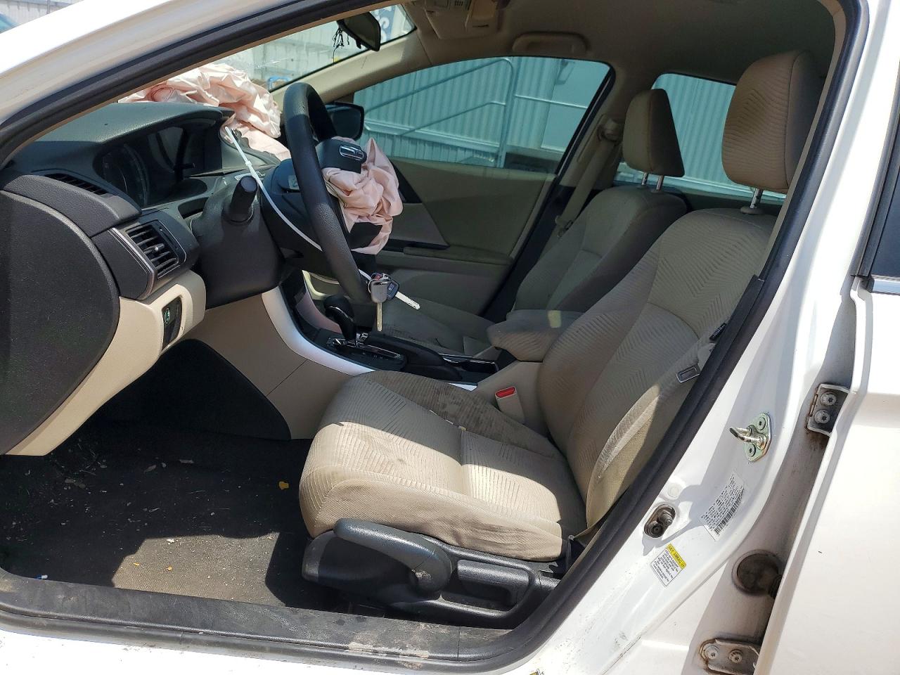 2015 Honda Accord Lx White vin: 1HGCR2F3XFA154400