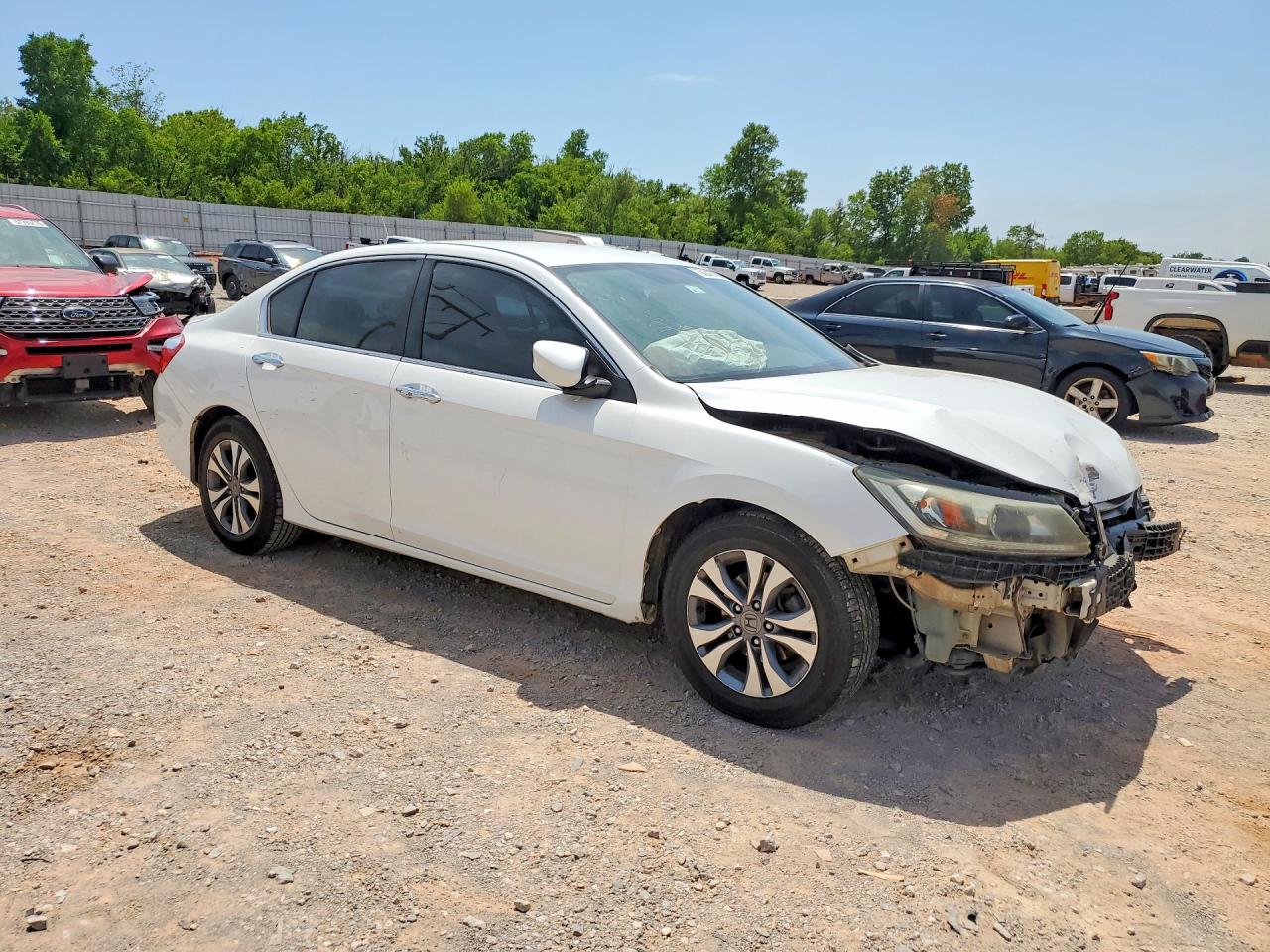 2015 Honda Accord Lx White vin: 1HGCR2F3XFA154400