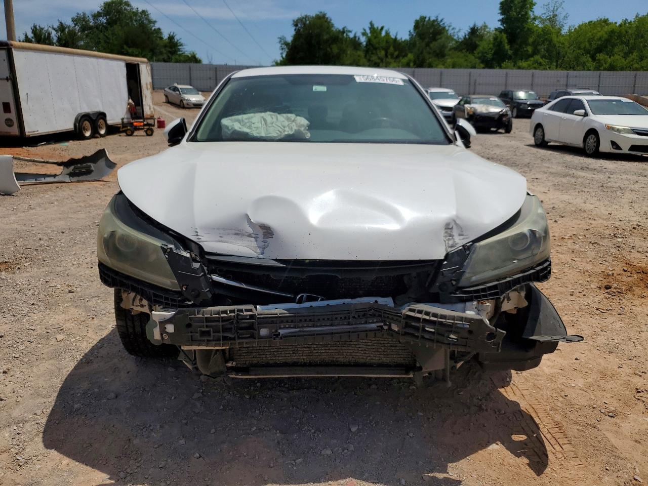 2015 Honda Accord Lx White vin: 1HGCR2F3XFA154400