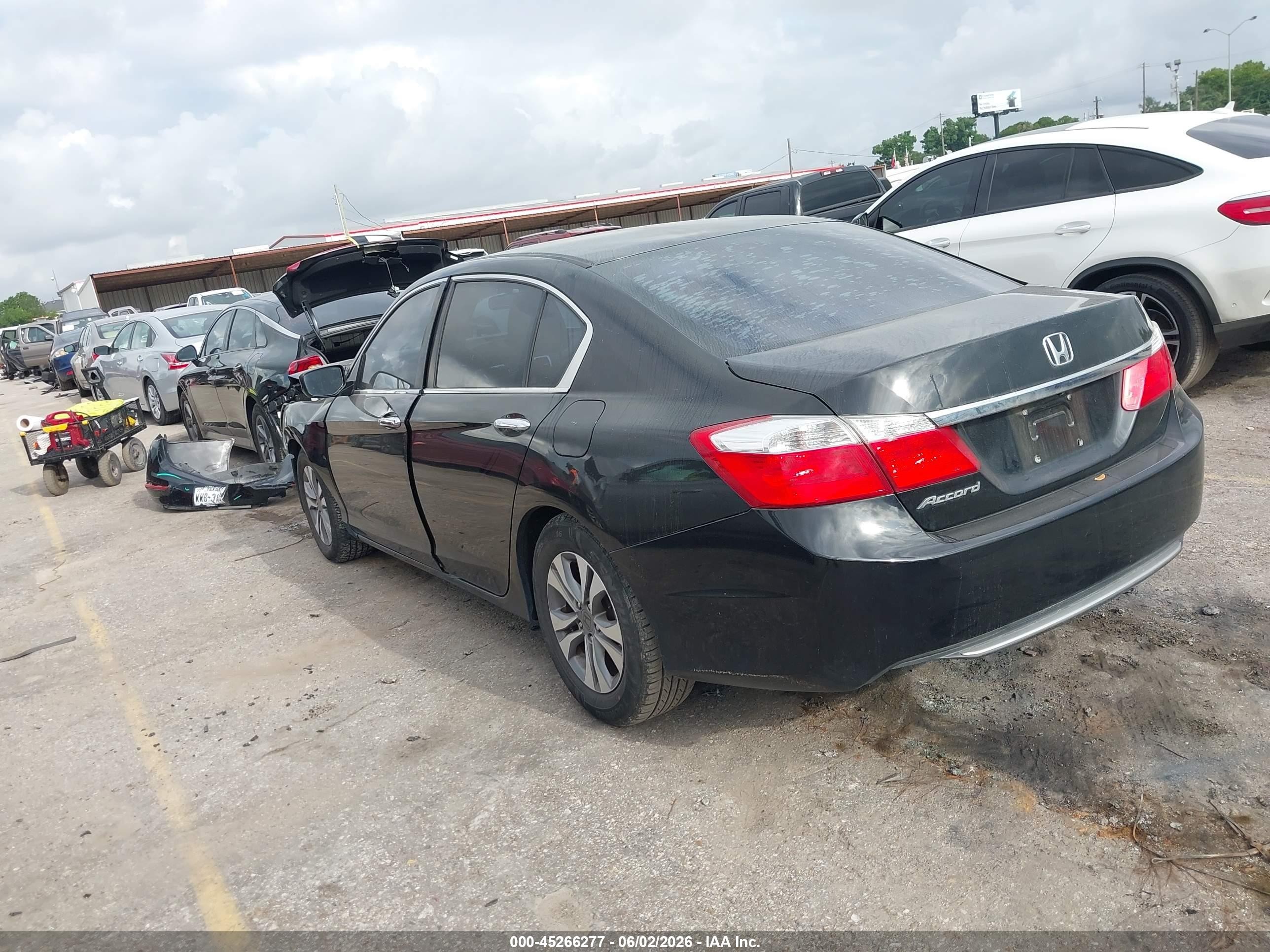 2015 Honda Accord Lx Black vin: 1HGCR2F3XFA168345