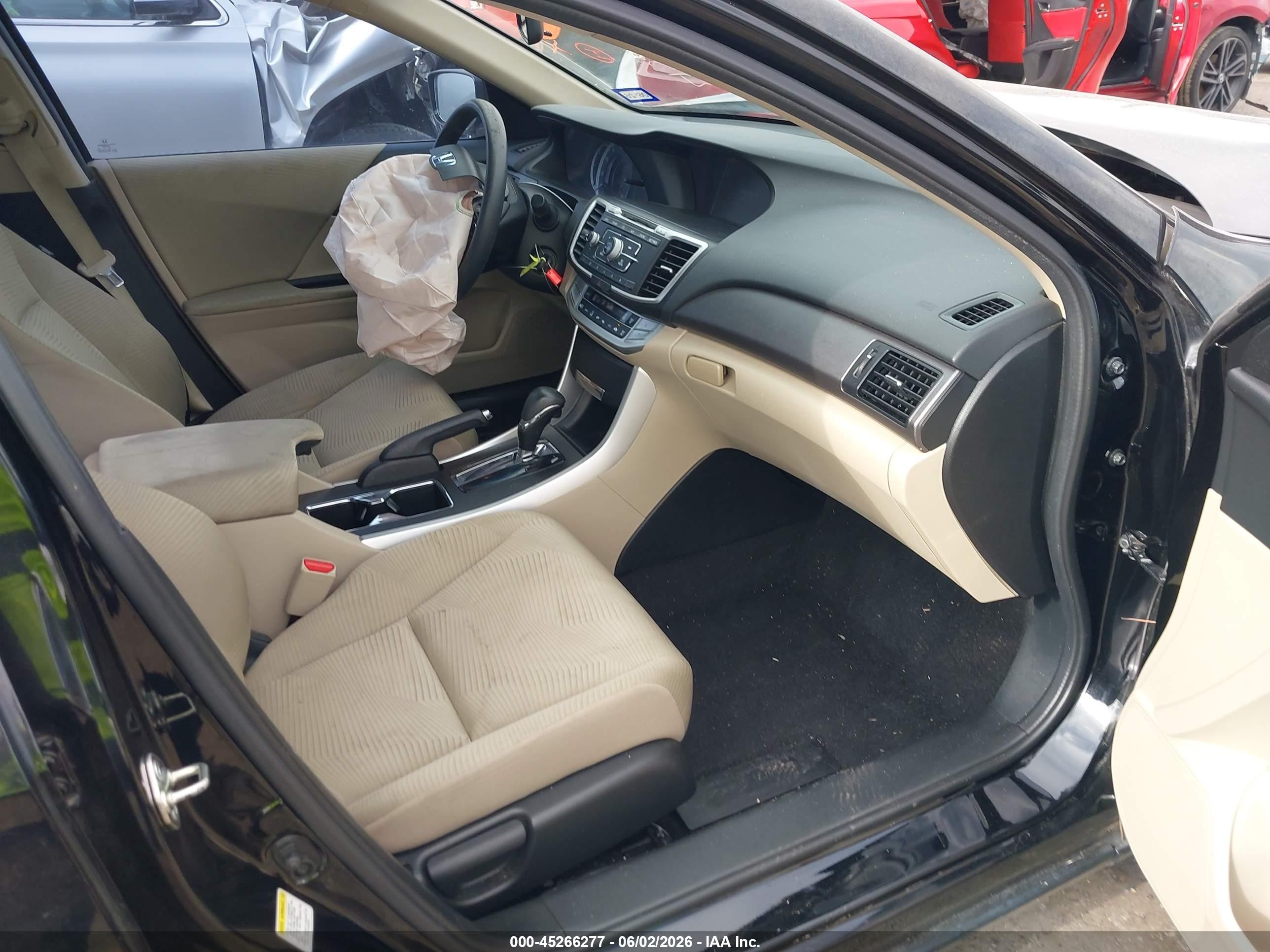 2015 Honda Accord Lx Black vin: 1HGCR2F3XFA168345