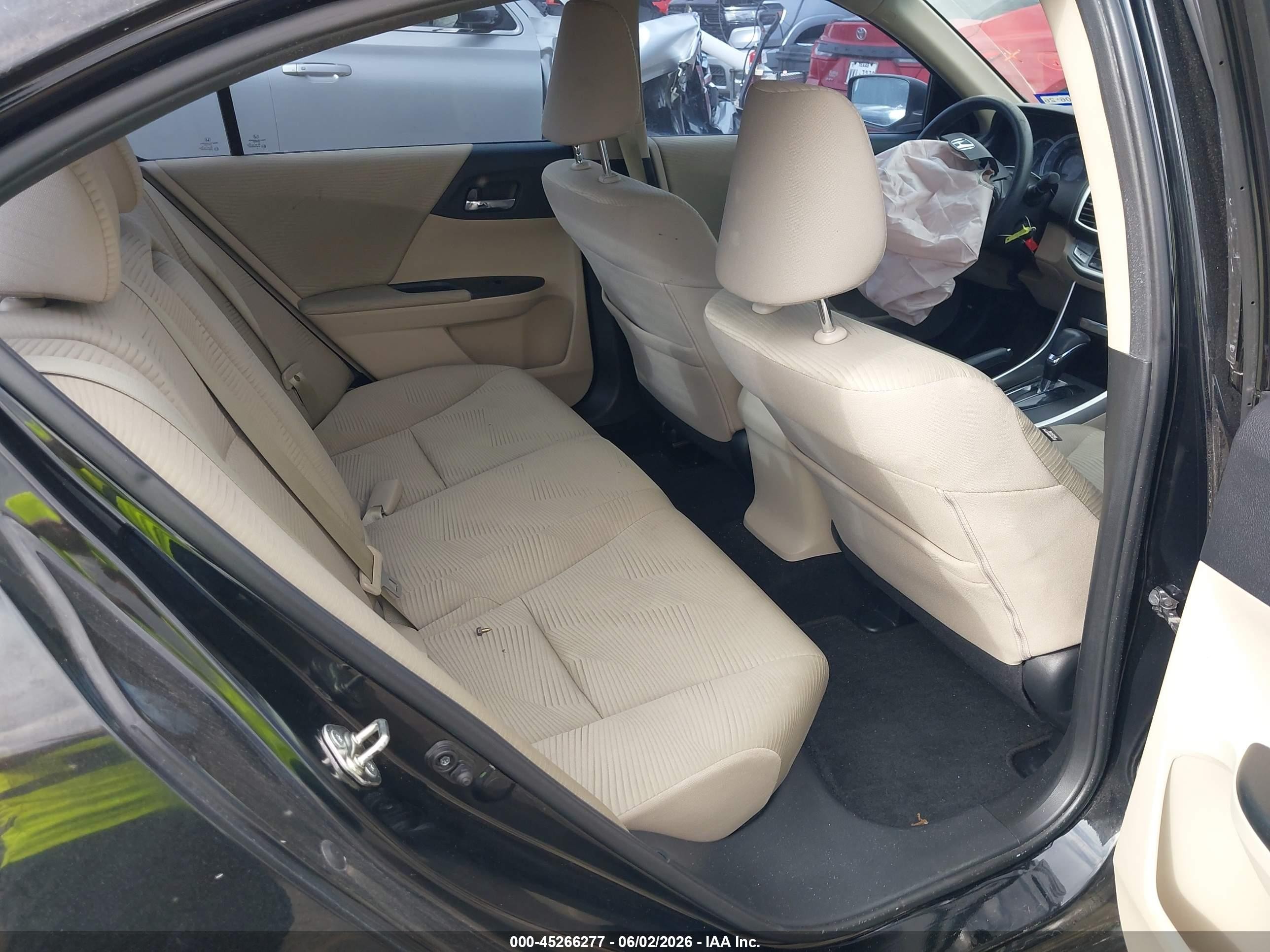 2015 Honda Accord Lx Black vin: 1HGCR2F3XFA168345