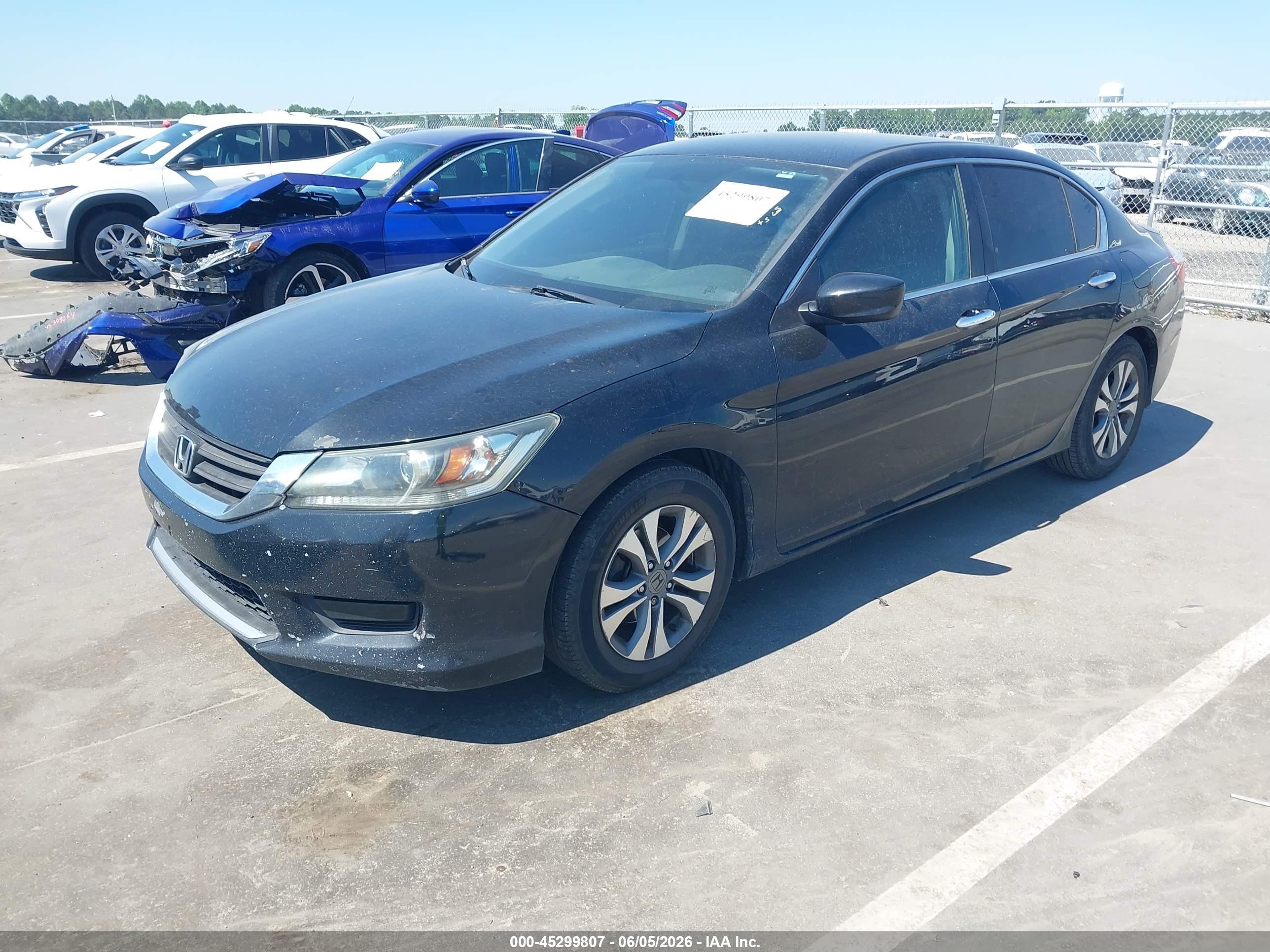 2015 Honda Accord Lx Black vin: 1HGCR2F3XFA205474