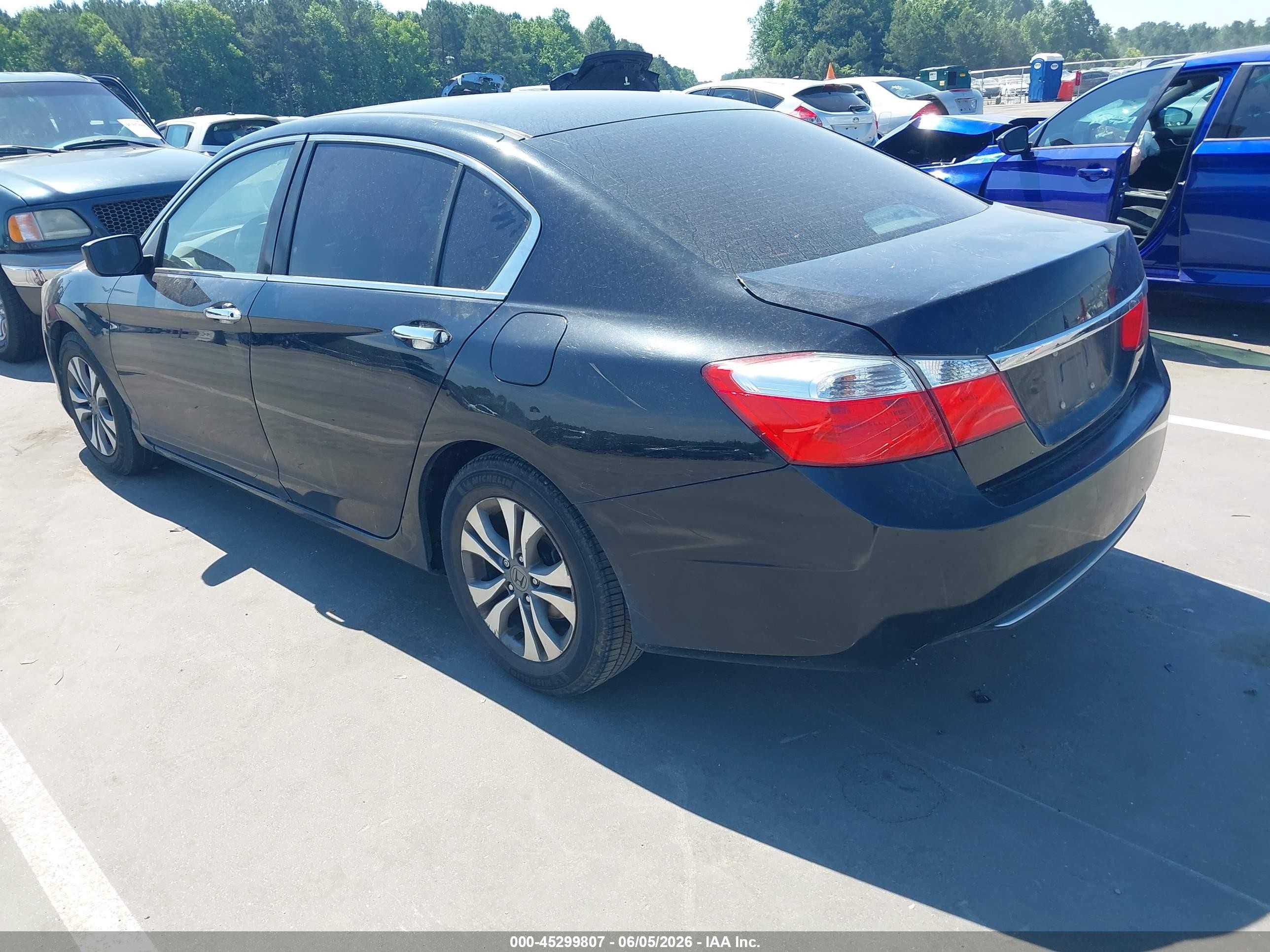 2015 Honda Accord Lx Black vin: 1HGCR2F3XFA205474