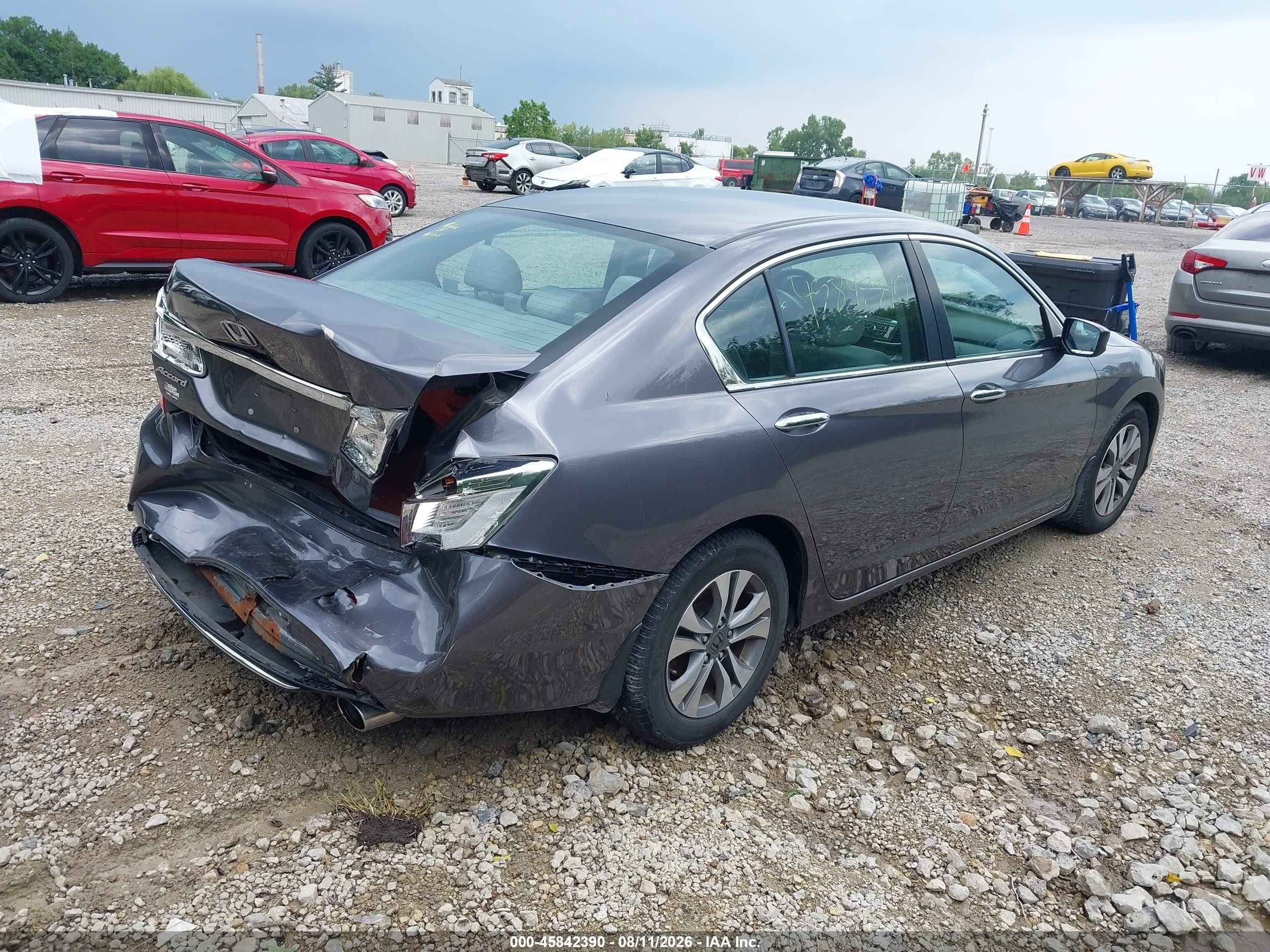 2015 Honda Accord Lx Серый vin: 1HGCR2F3XFA213493