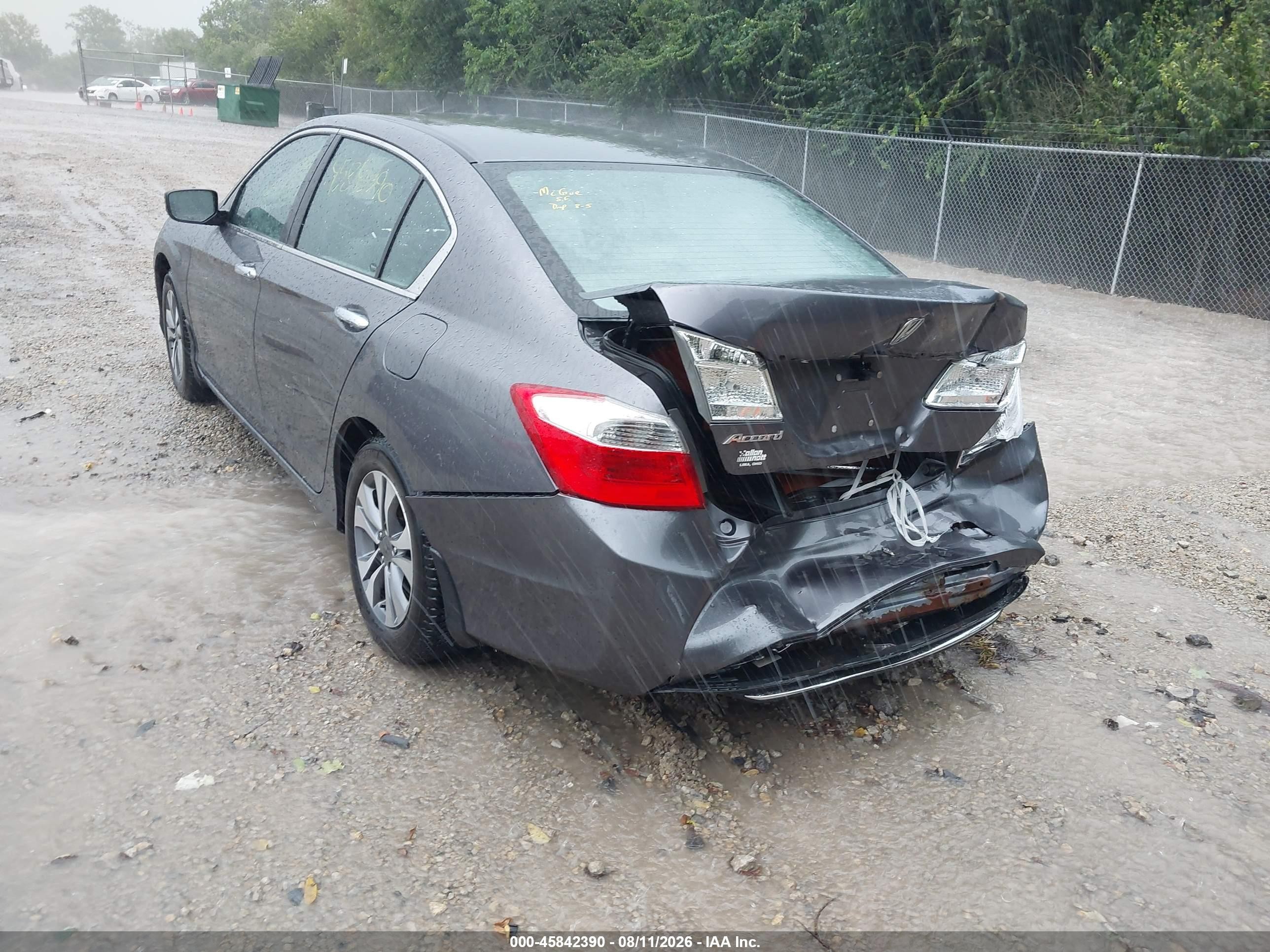 2015 Honda Accord Lx Серый vin: 1HGCR2F3XFA213493
