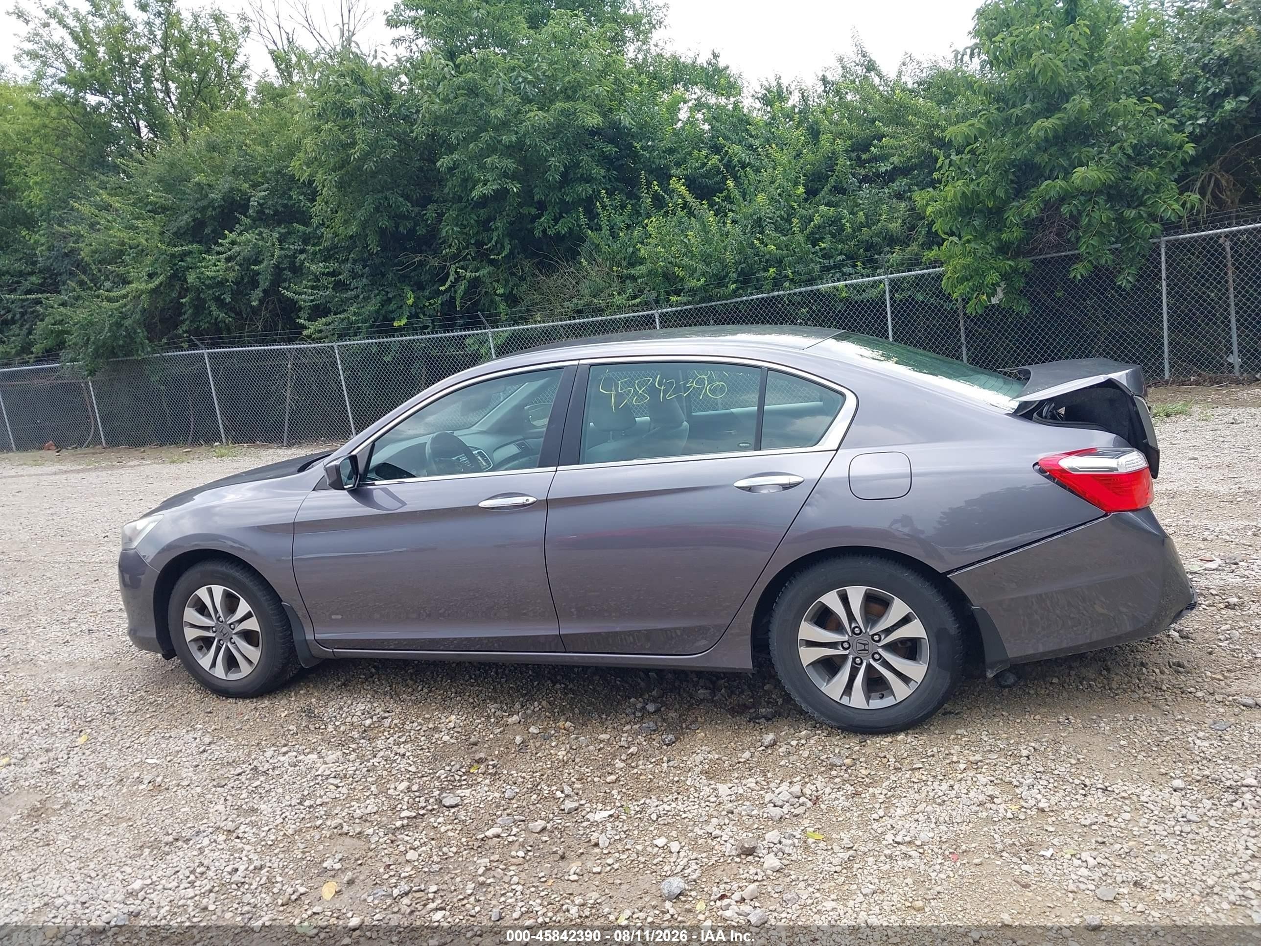 2015 Honda Accord Lx Серый vin: 1HGCR2F3XFA213493