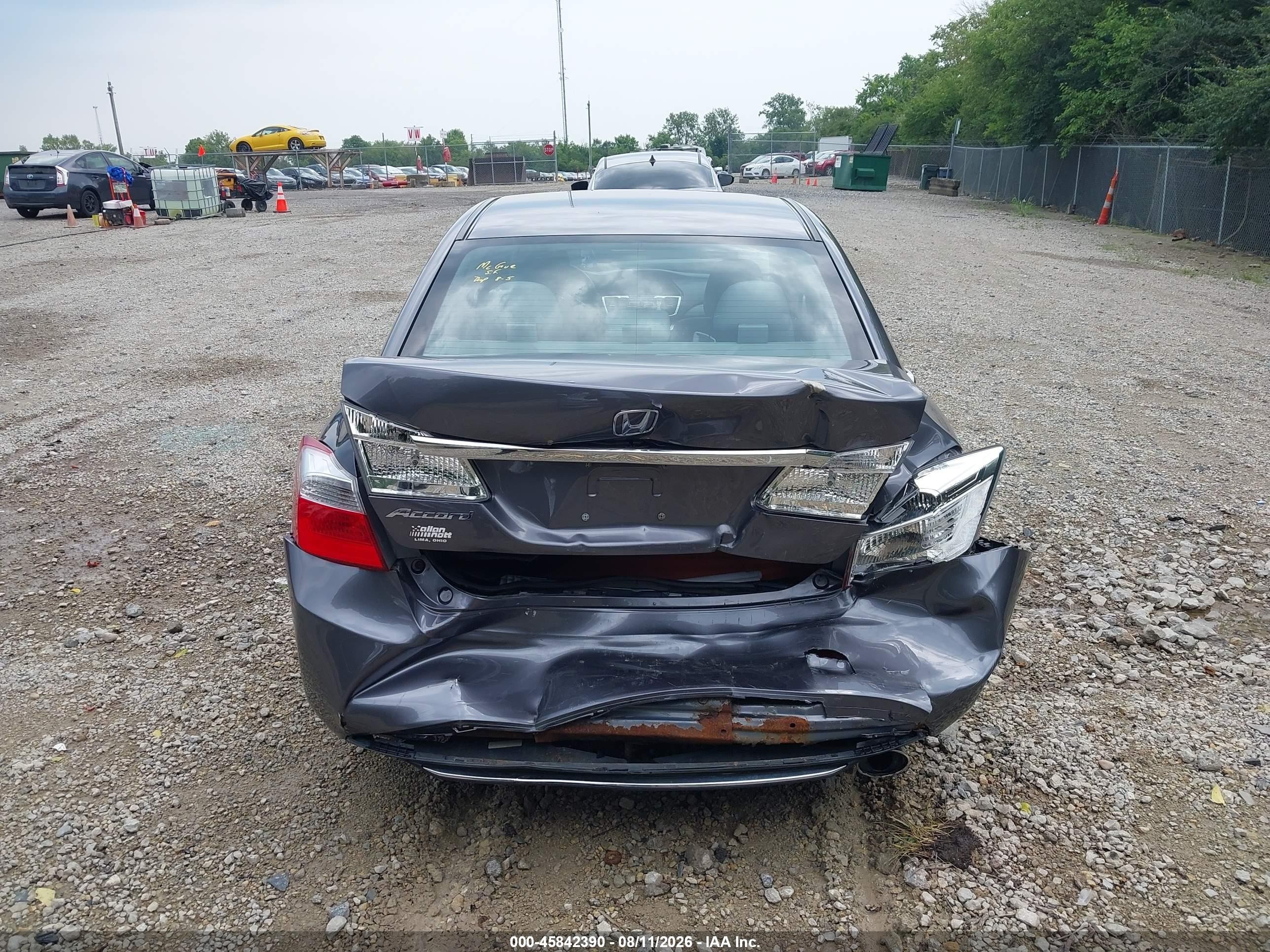 2015 Honda Accord Lx Серый vin: 1HGCR2F3XFA213493