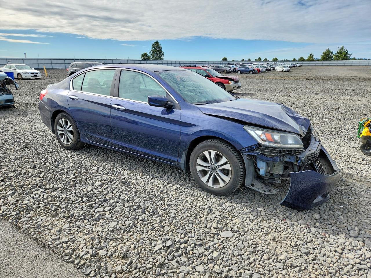 2015 Honda Accord Lx Blue vin: 1HGCR2F3XFA214756