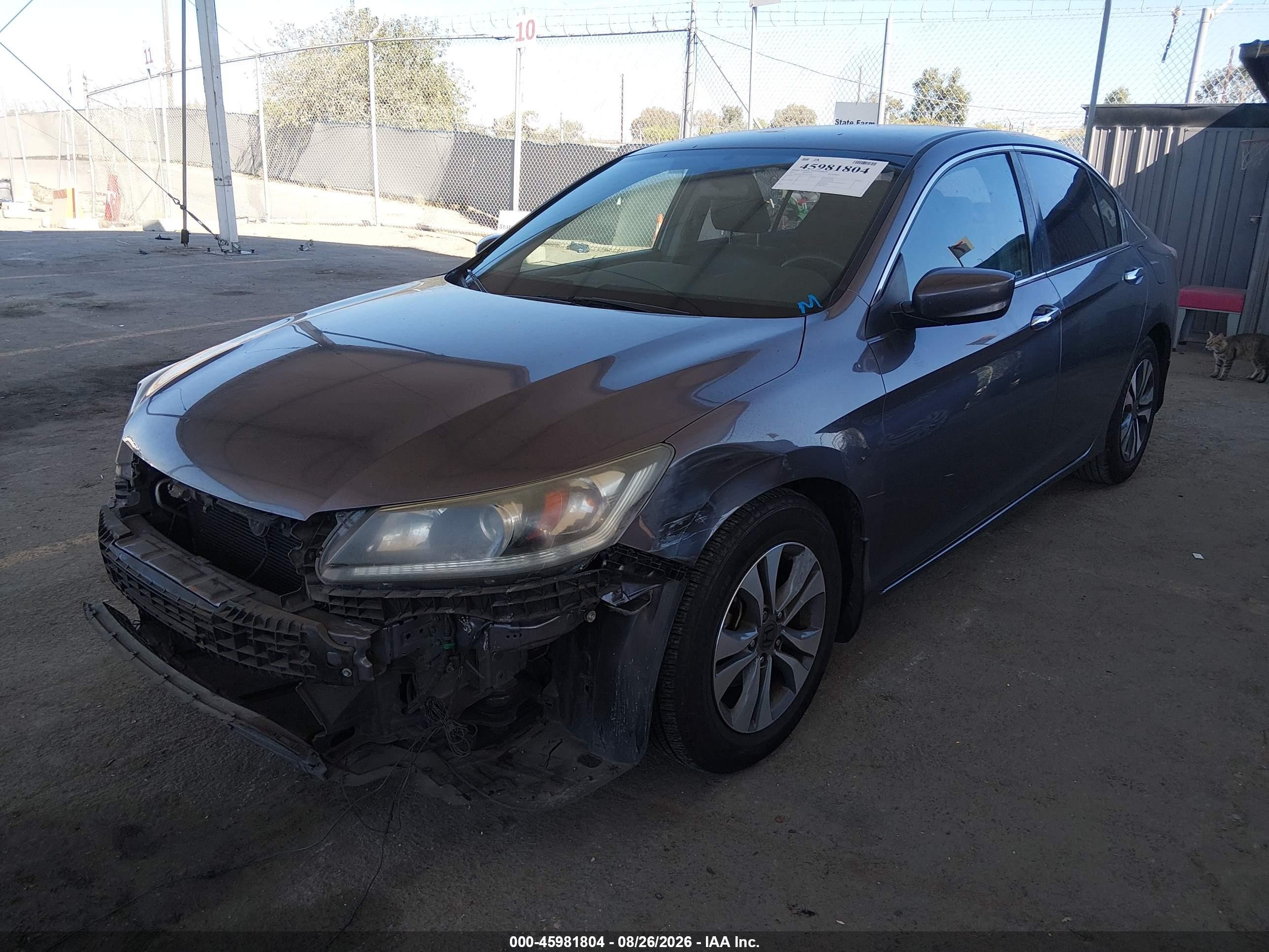 2015 Honda Accord Lx Gray vin: 1HGCR2F3XFA215969