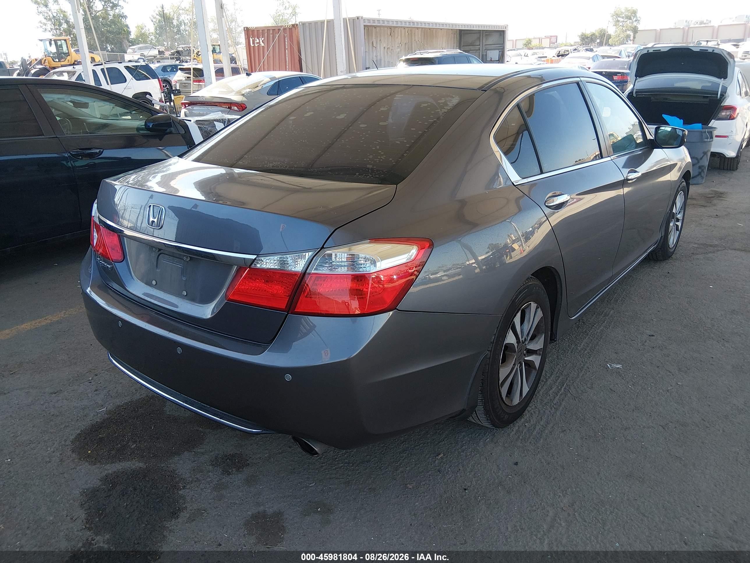 2015 Honda Accord Lx Gray vin: 1HGCR2F3XFA215969