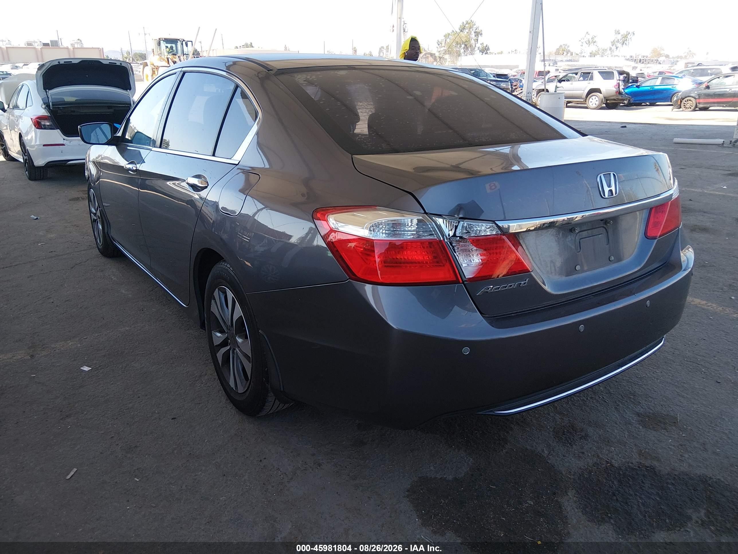 2015 Honda Accord Lx Gray vin: 1HGCR2F3XFA215969