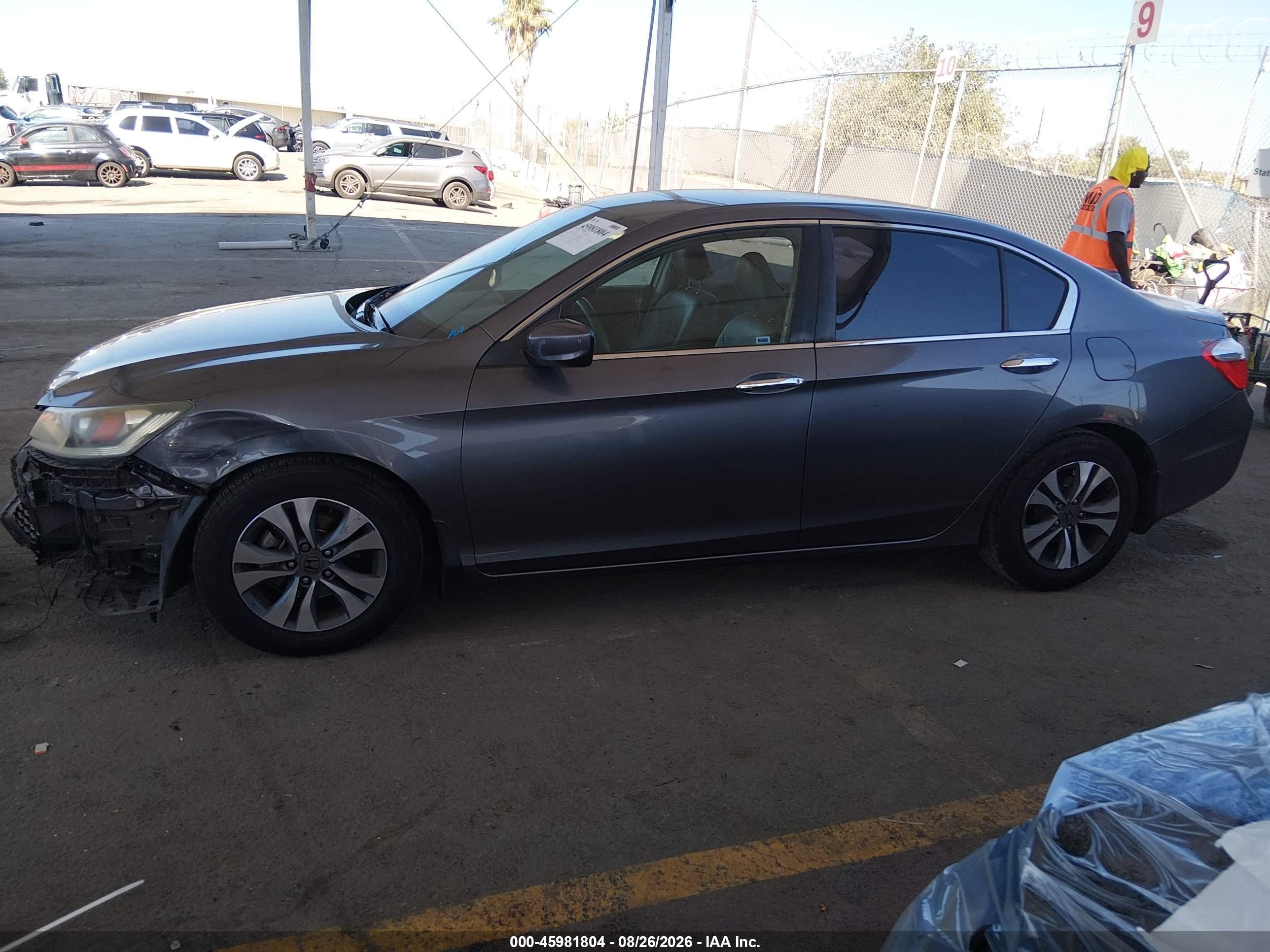 2015 Honda Accord Lx Gray vin: 1HGCR2F3XFA215969