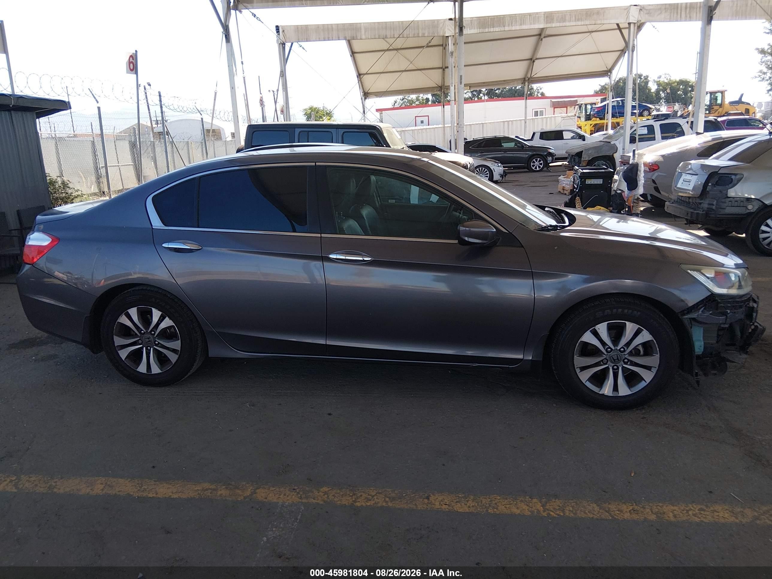 2015 Honda Accord Lx Gray vin: 1HGCR2F3XFA215969