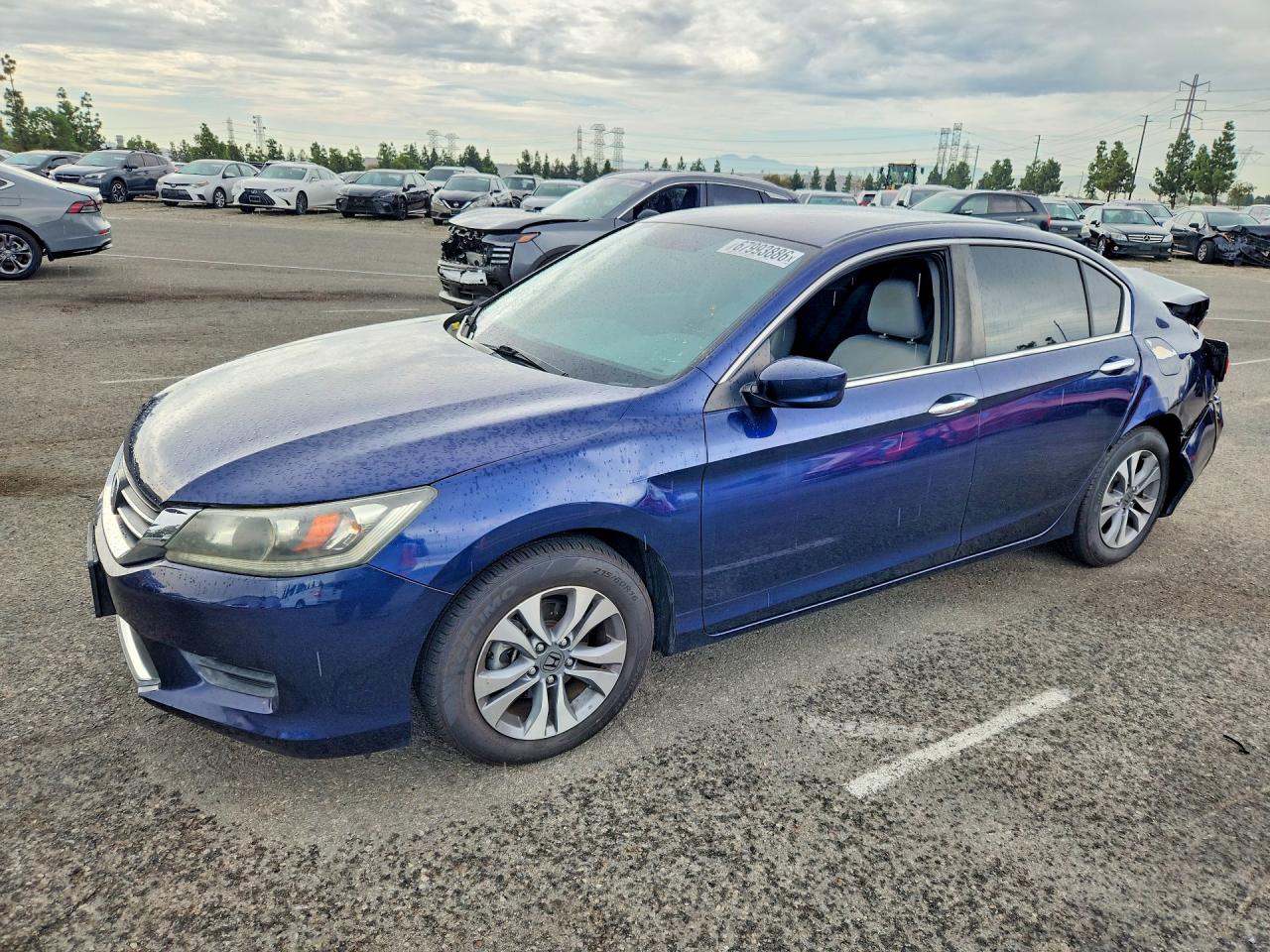 2015 Honda Accord Lx Blue vin: 1HGCR2F3XFA229015