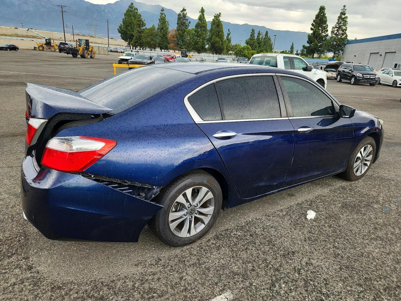 2015 Honda Accord Lx Blue vin: 1HGCR2F3XFA229015