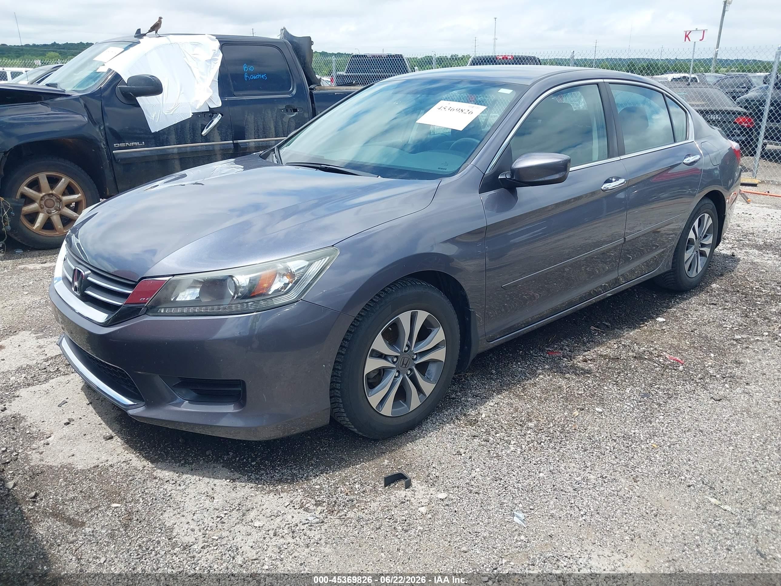 2015 Honda Accord Lx Gray vin: 1HGCR2F3XFA237941