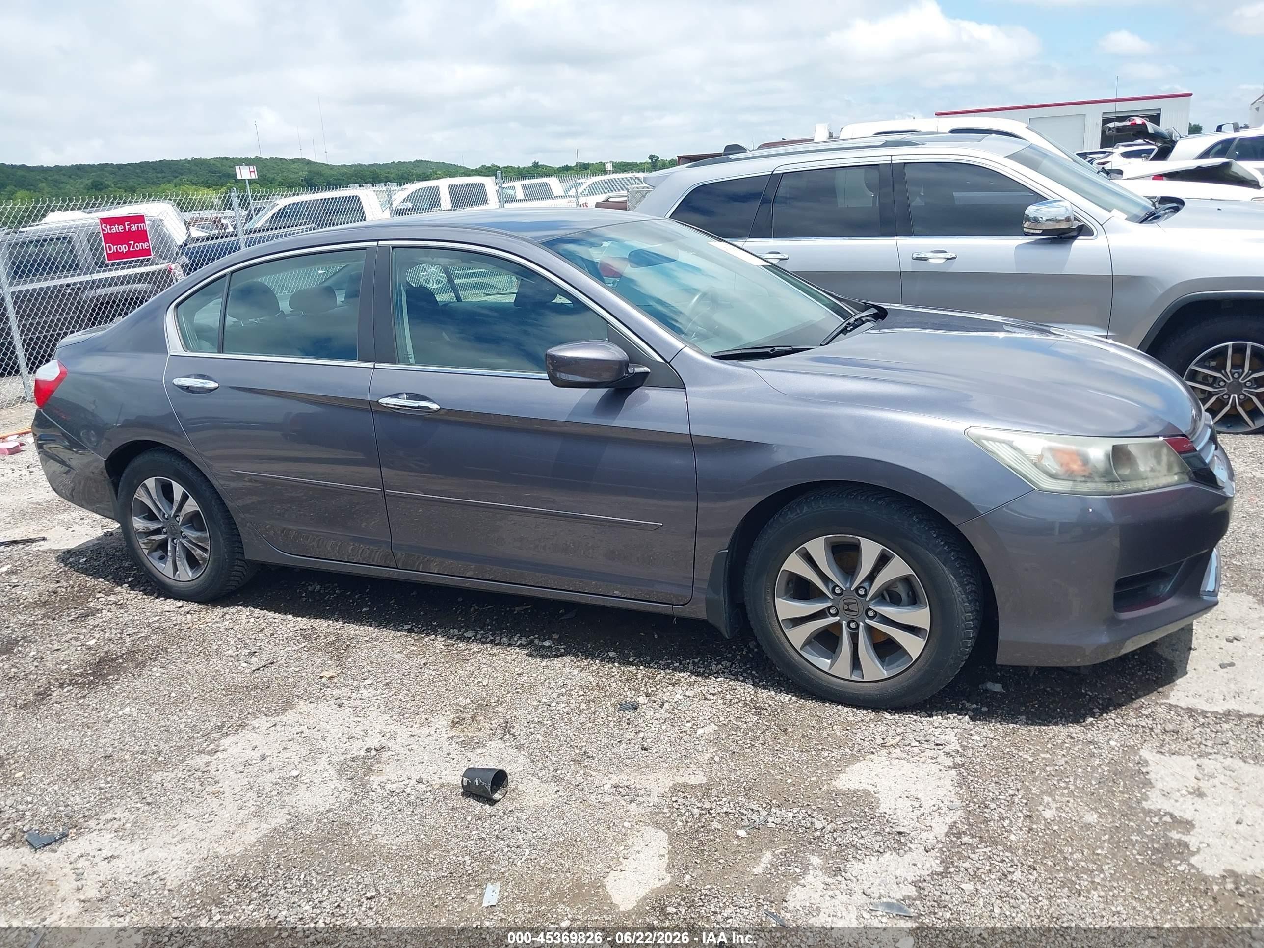 2015 Honda Accord Lx Gray vin: 1HGCR2F3XFA237941