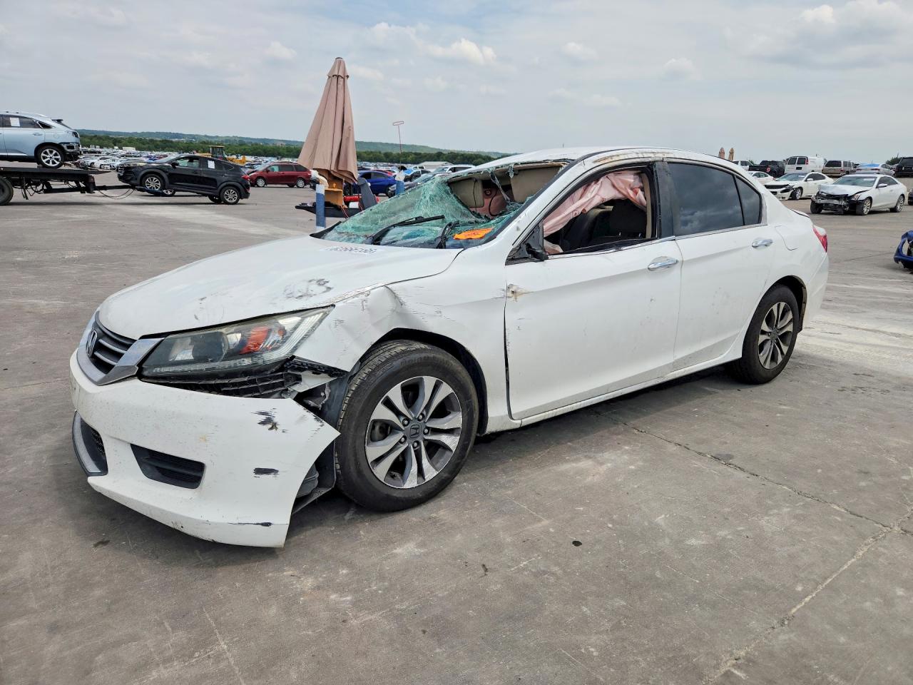 2015 Honda Accord Lx White vin: 1HGCR2F3XFA239768