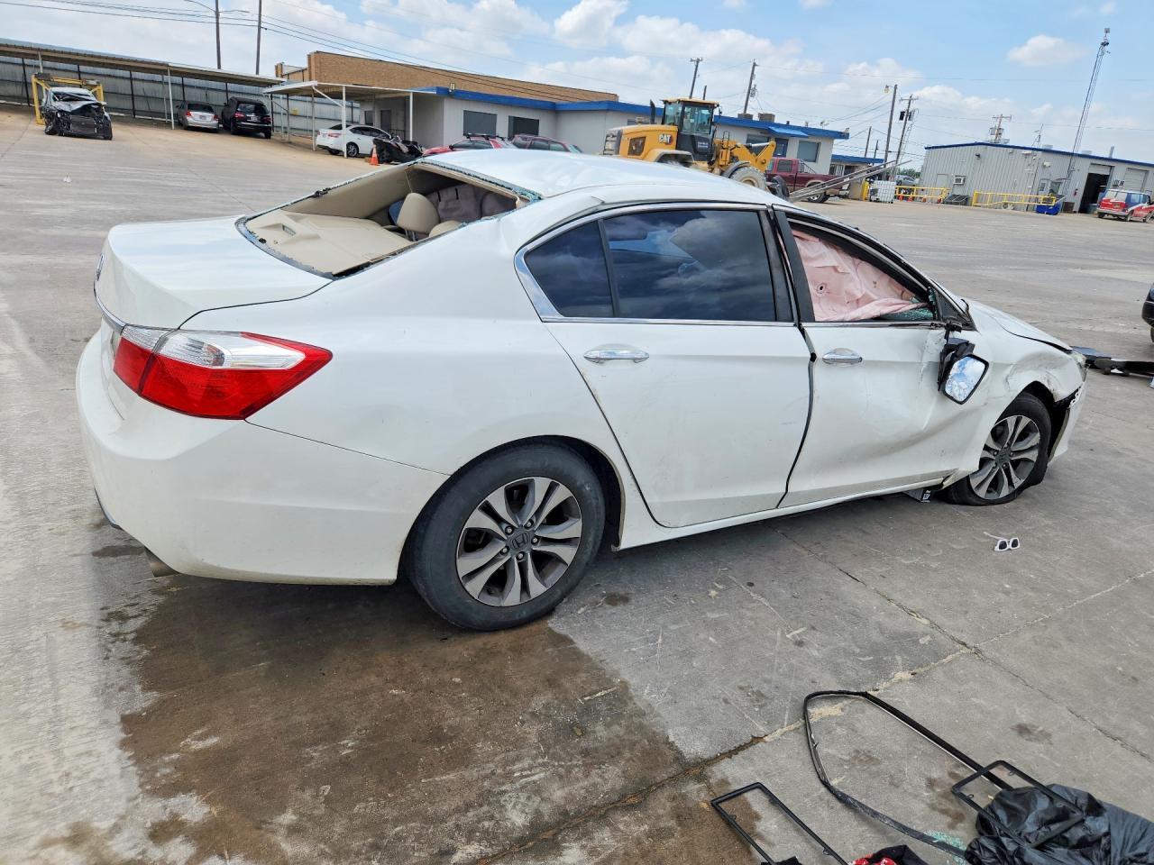 2015 Honda Accord Lx White vin: 1HGCR2F3XFA239768