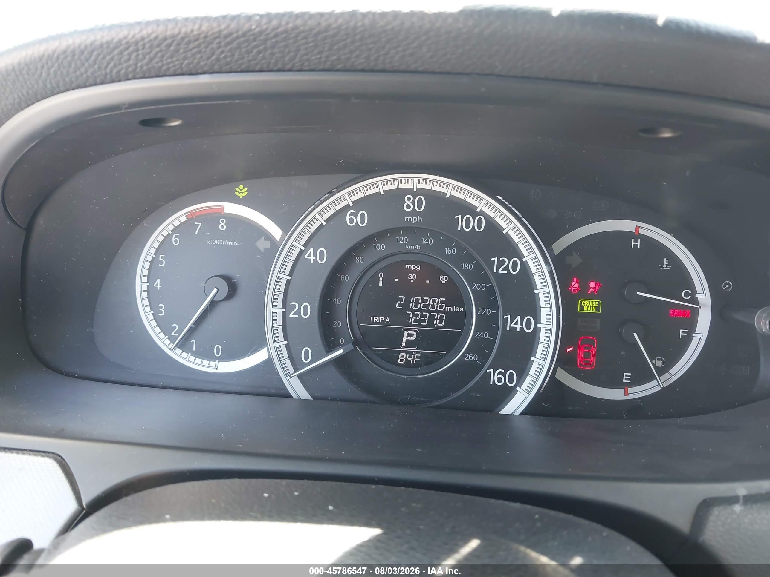 2015 Honda Accord Lx Серый vin: 1HGCR2F3XFA260488