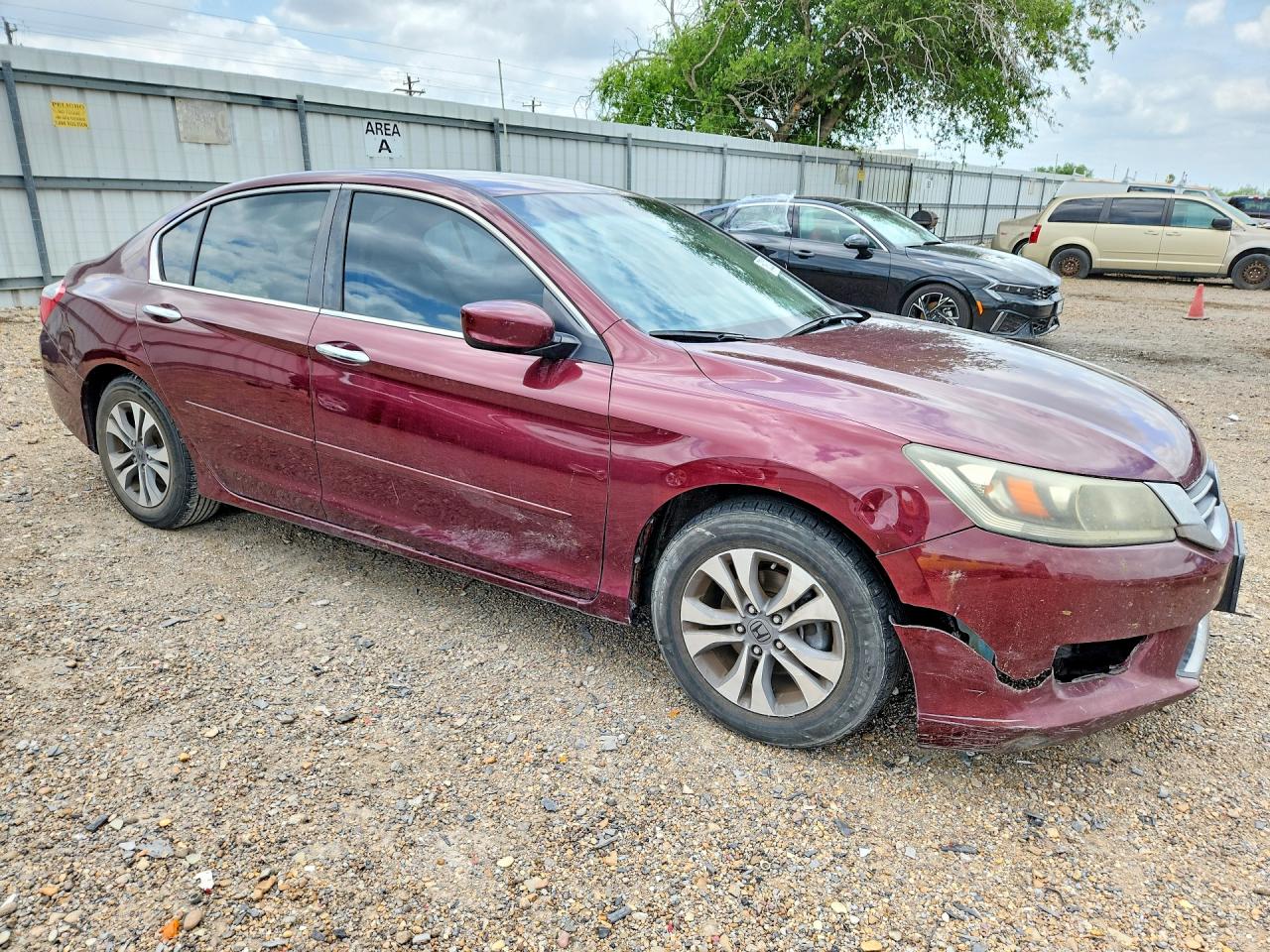 2015 Honda Accord Lx Maroon vin: 1HGCR2F3XFA260779