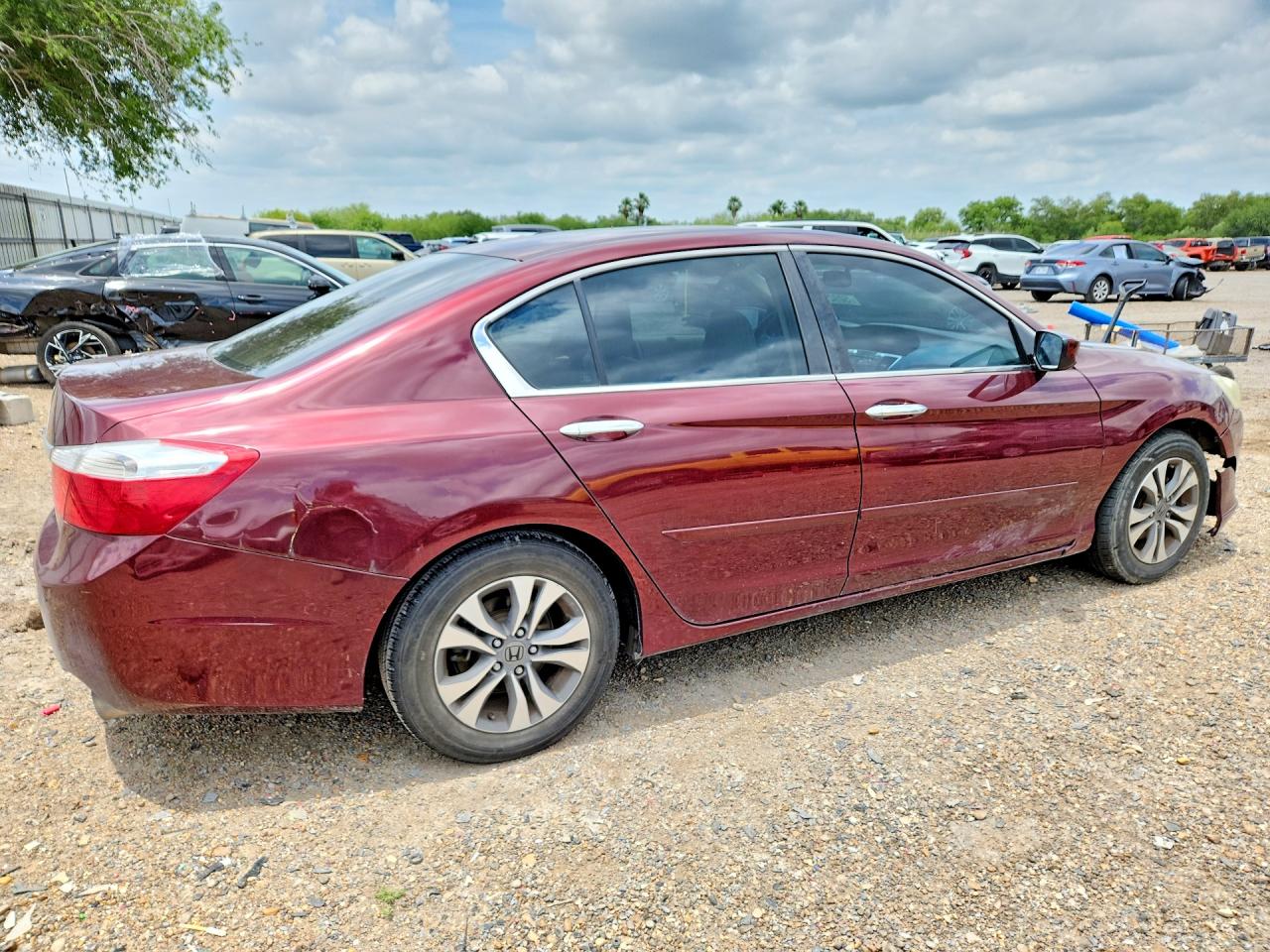 2015 Honda Accord Lx Maroon vin: 1HGCR2F3XFA260779