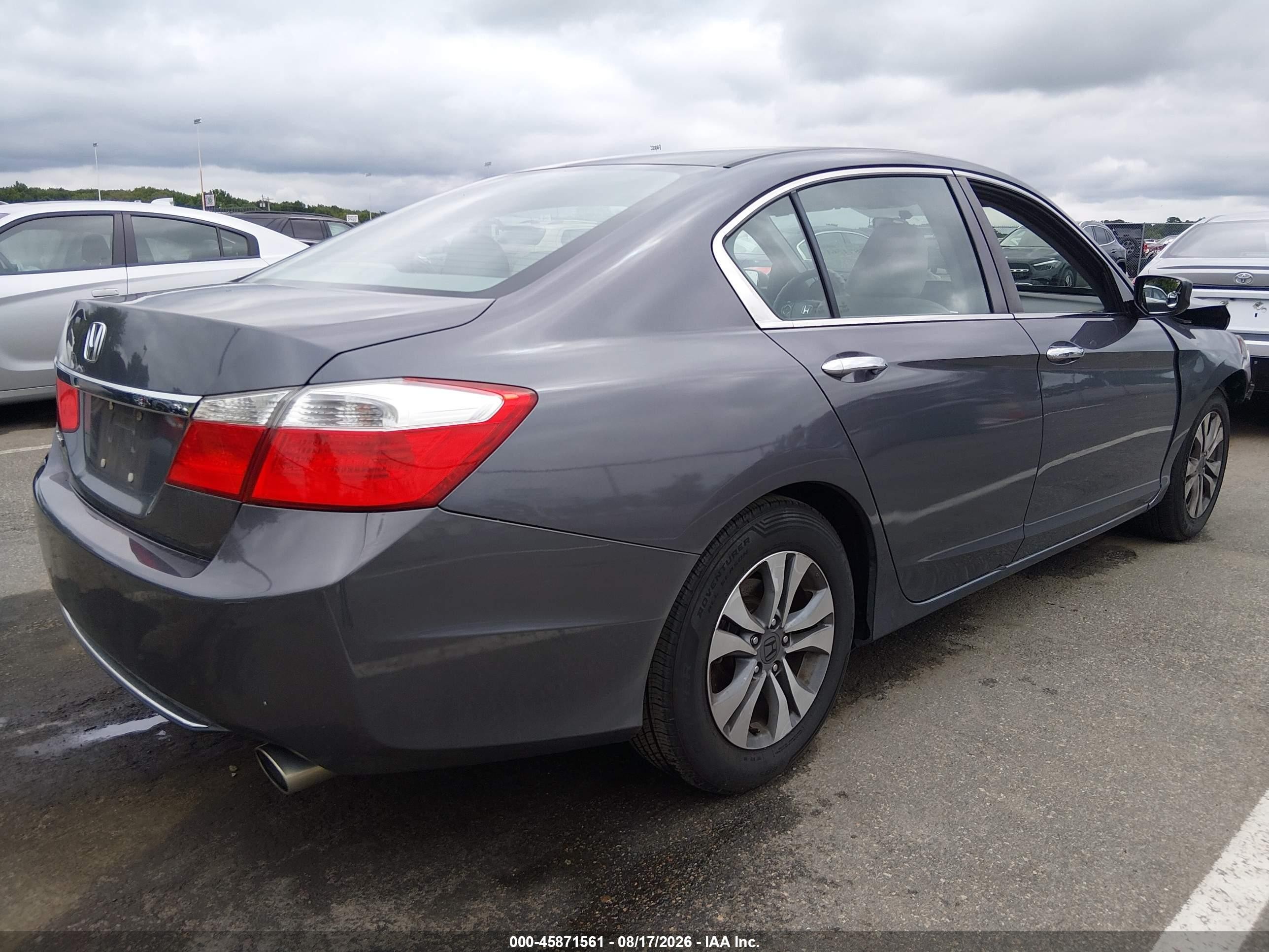 2015 Honda Accord Lx Gray vin: 1HGCR2F3XFA261463