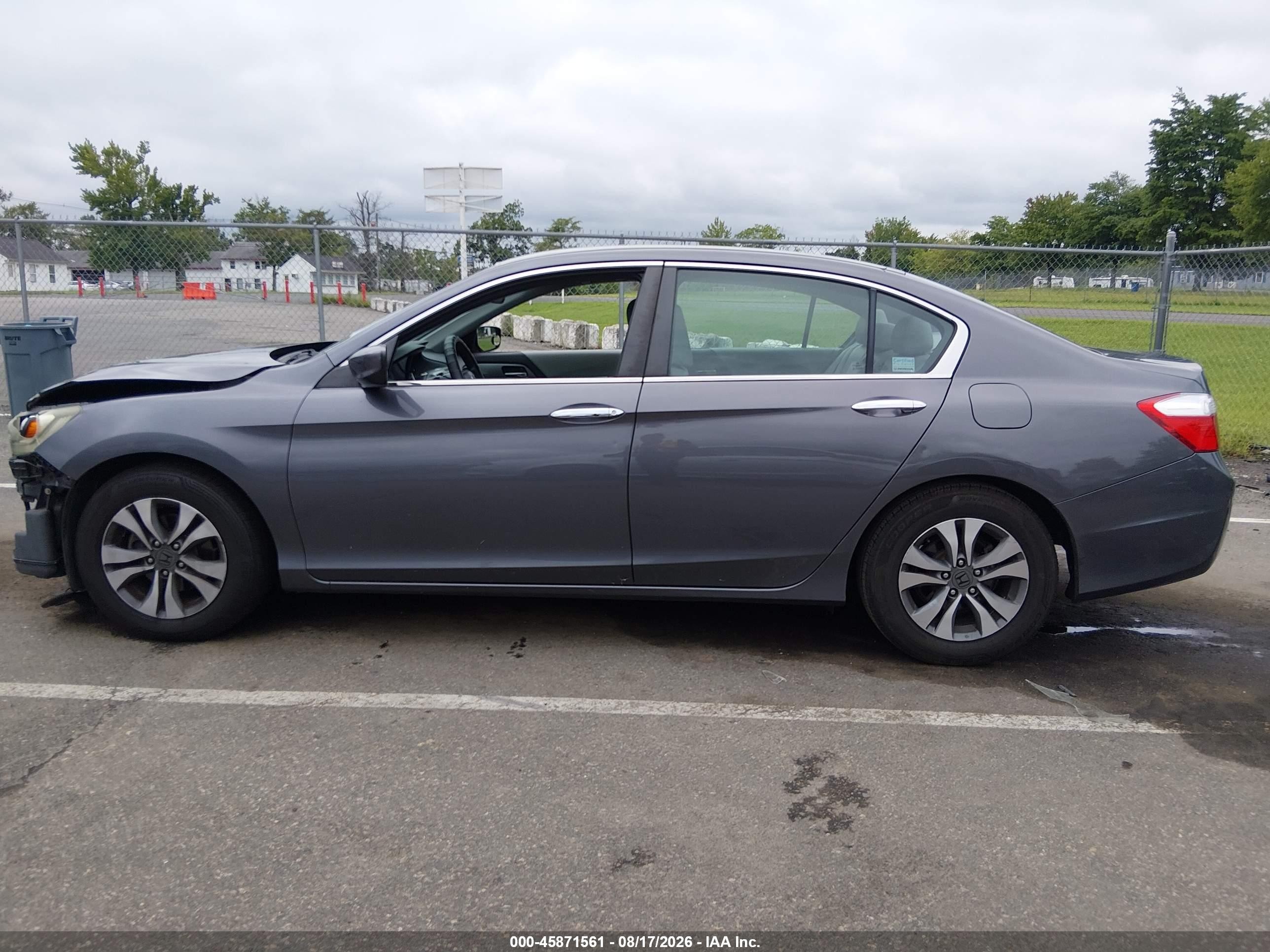 2015 Honda Accord Lx Gray vin: 1HGCR2F3XFA261463