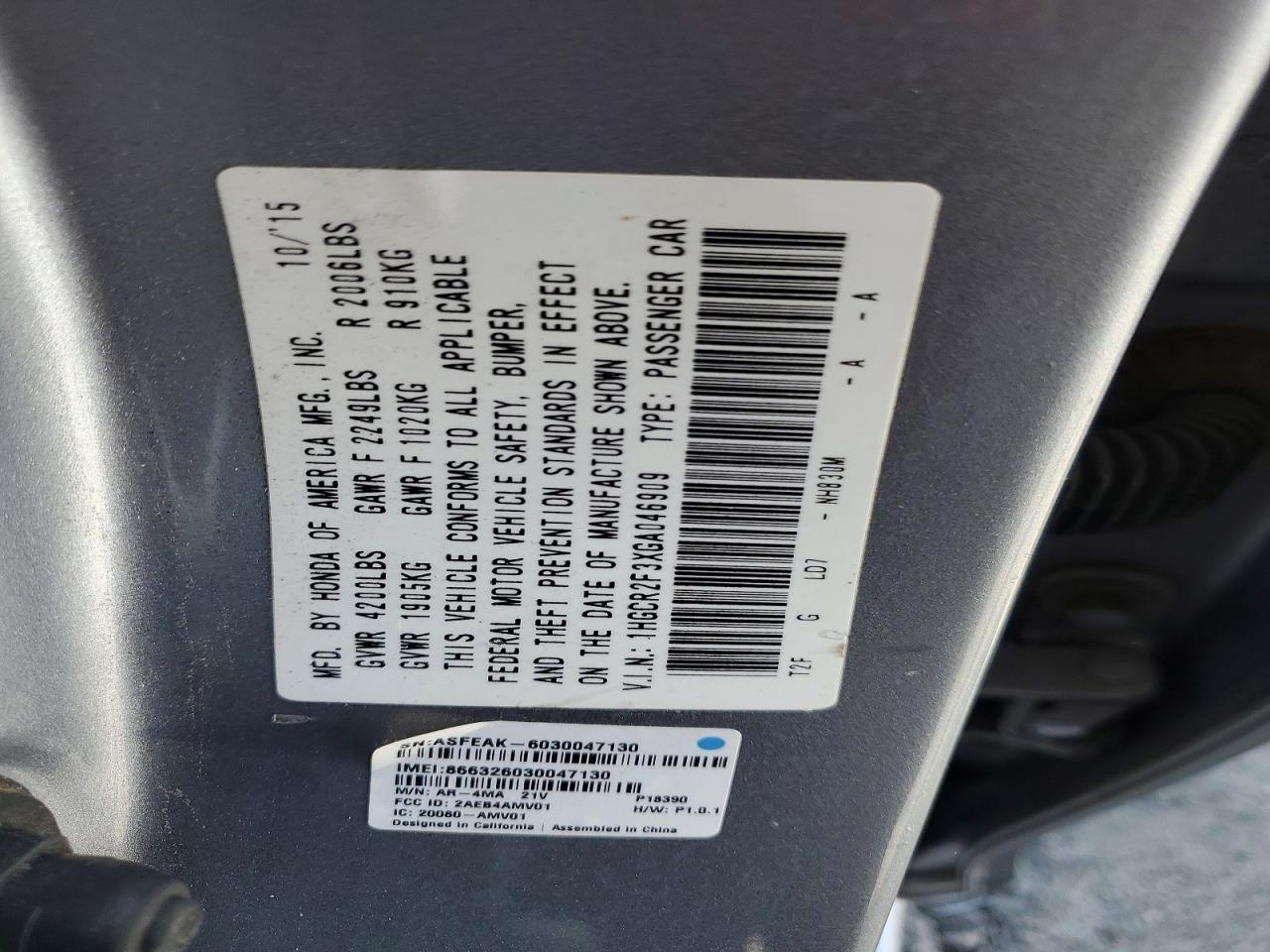 2016 Honda Accord Lx Silver vin: 1HGCR2F3XGA046909