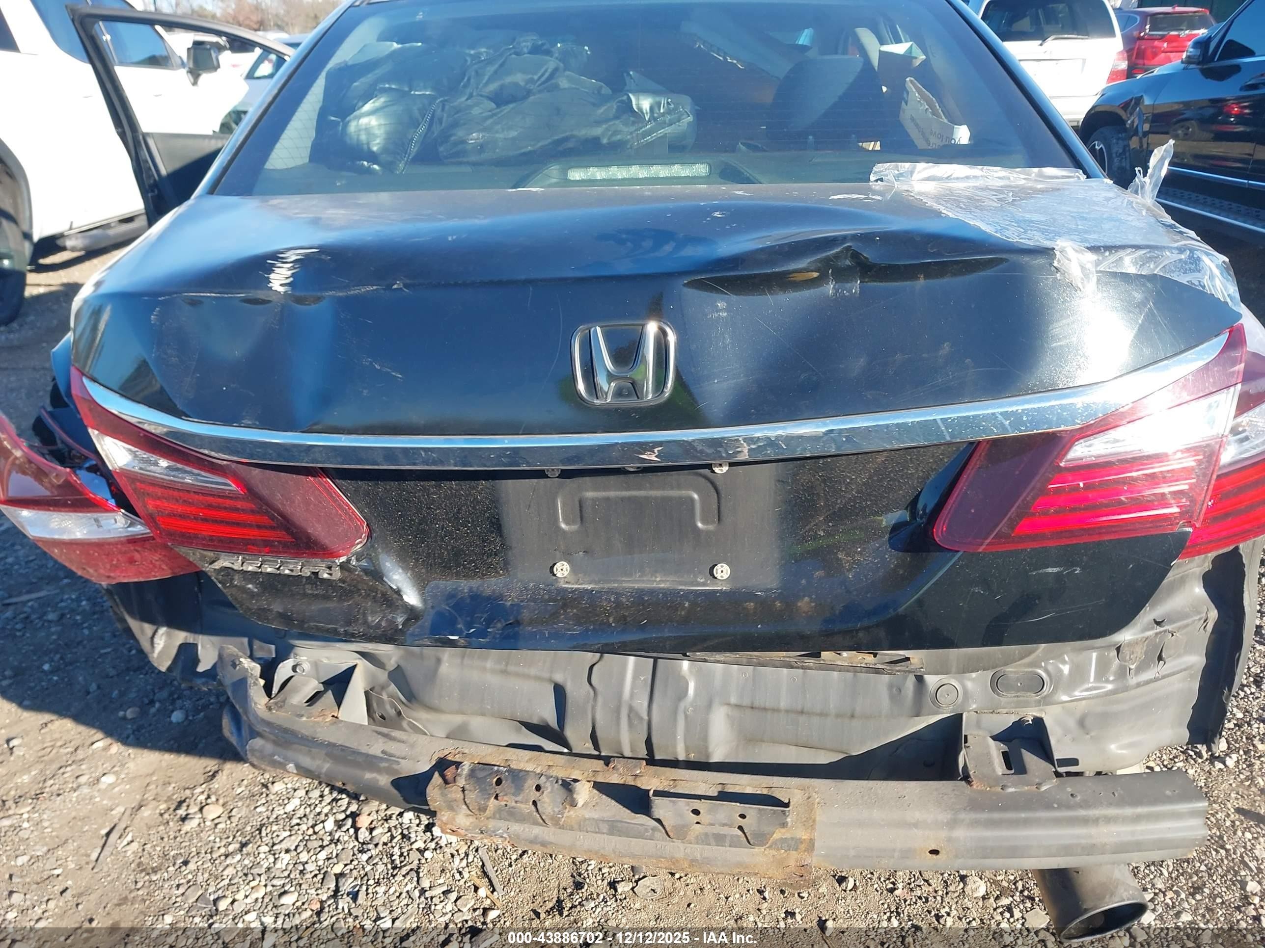 2016 Honda Accord Lx Black vin: 1HGCR2F3XGA145732